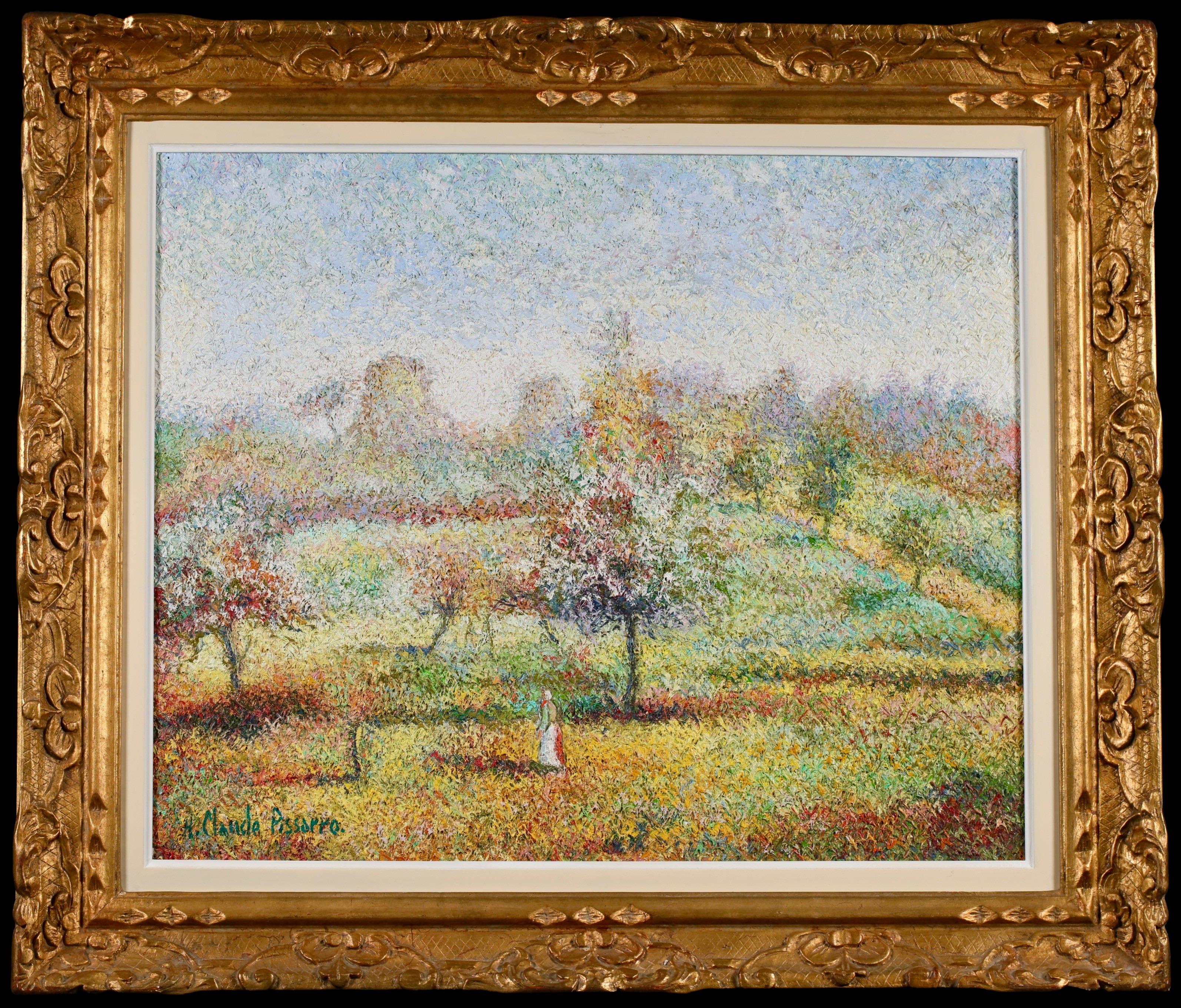 Chateau Vergeat - Post Impressionist Landscape Oil by Hugues Claude Pissarro