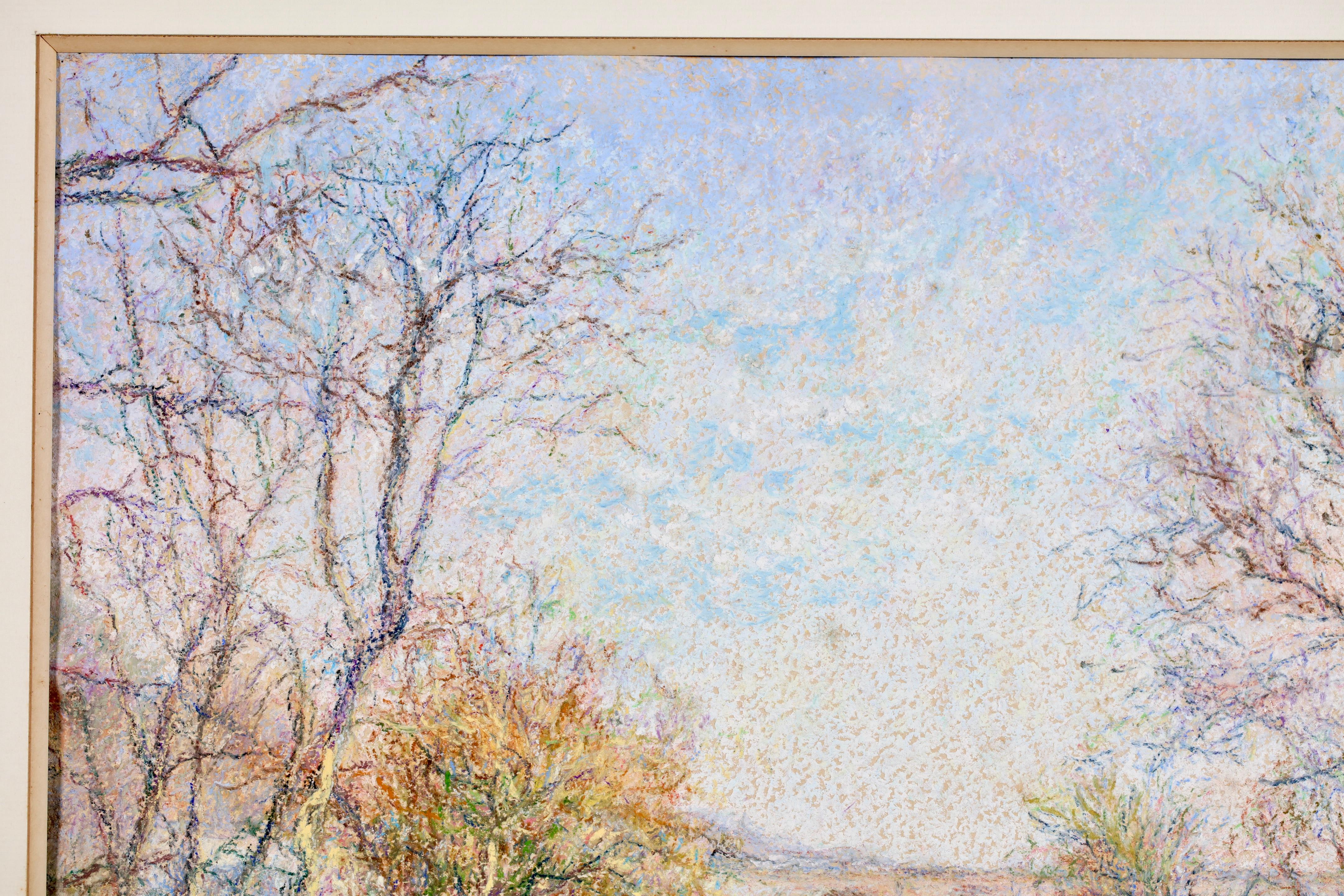 Clecy - Le Viaduc - Post Impressionist Riverscape Oil By Hugues Claude Pissarro For Sale 2