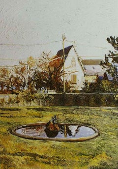 Le Bassin du Hérisson, Jardin du Manoir de Tracy by Hugues Pissarro, 1992