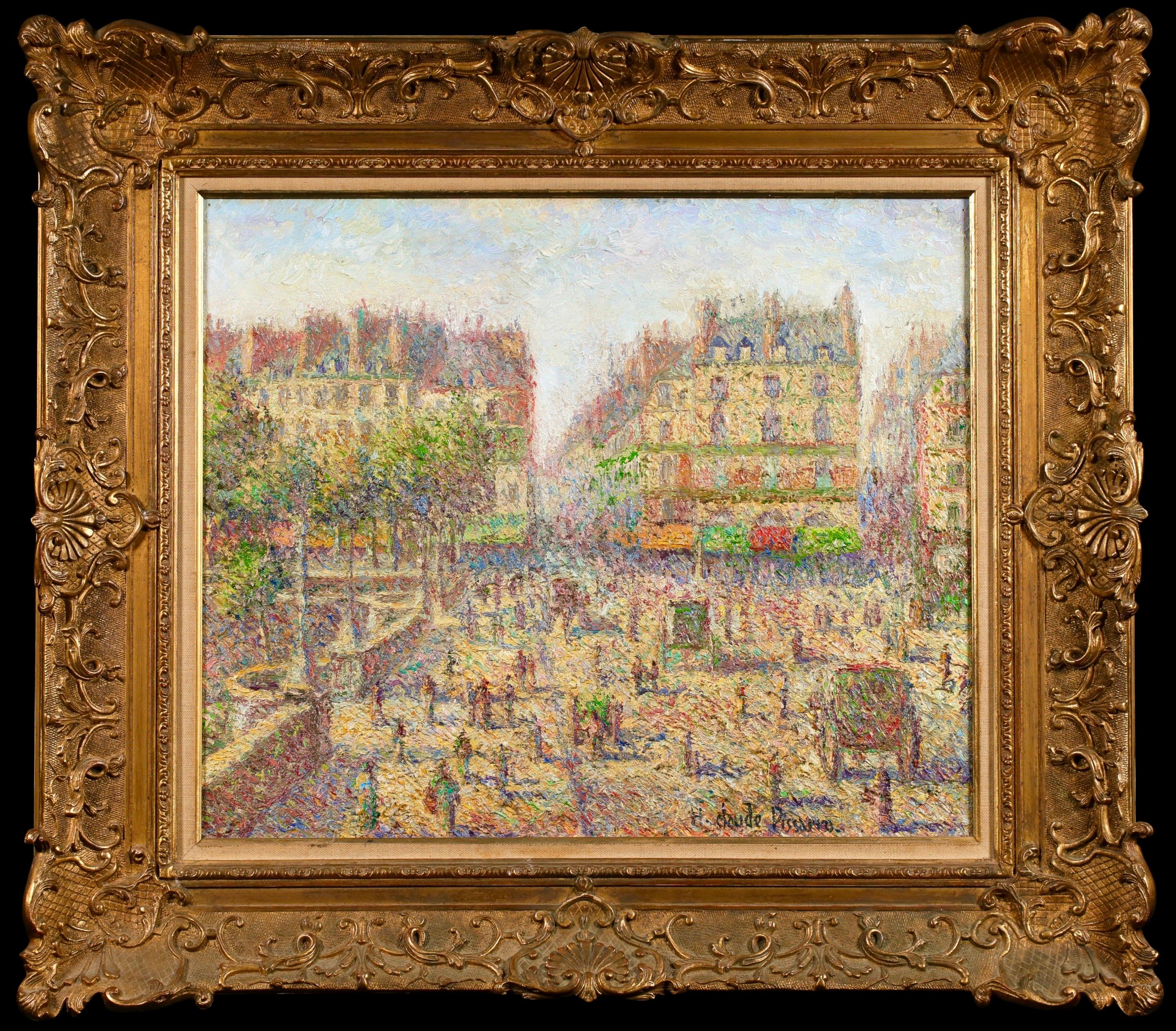 Le Pont Neuf - Postimpressionistische Figuren Landschaft Öl - Hugues Claude Pissarro