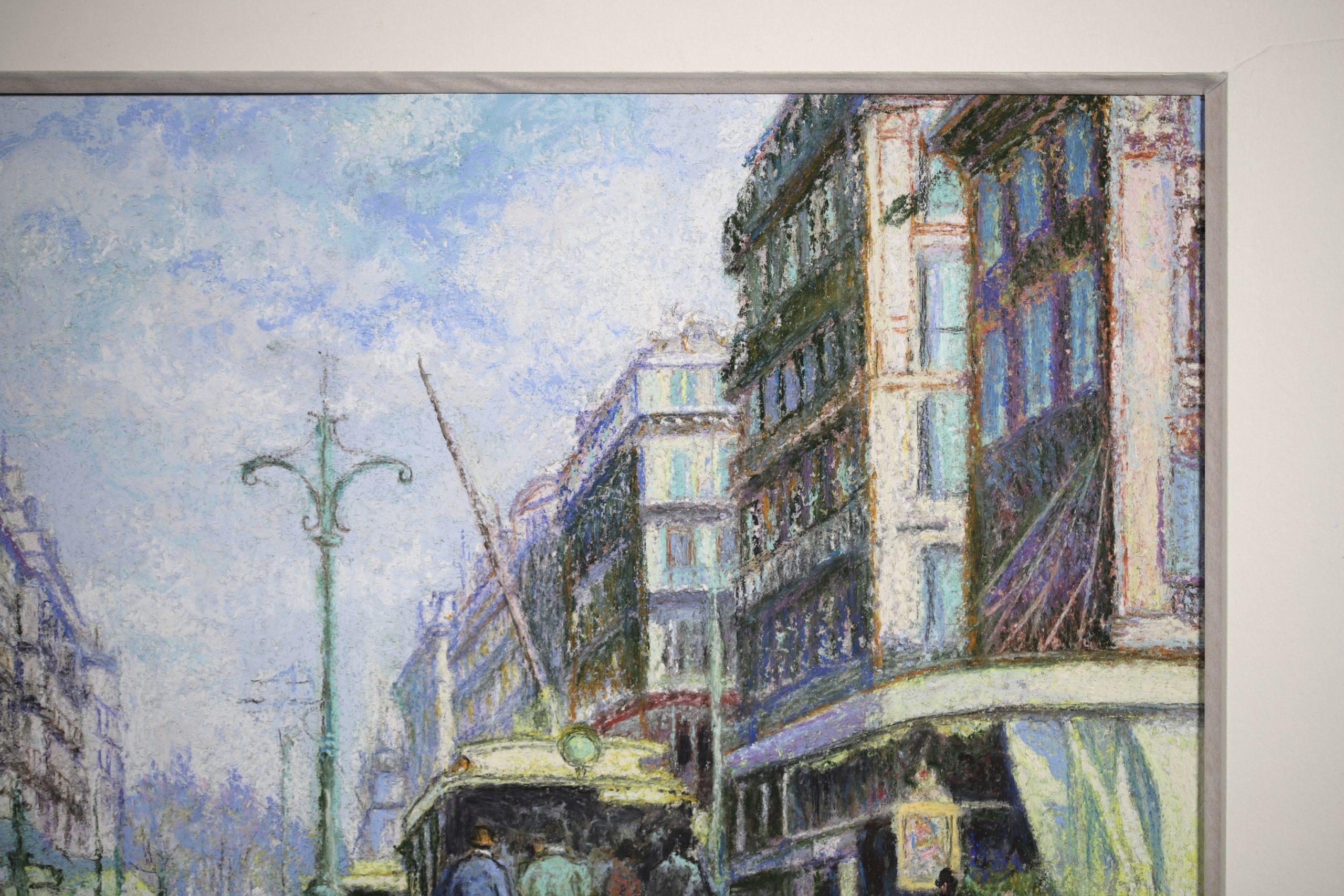 Marseille - Post Impressionist Landscape Pastel by Hugues Claude Pissarro For Sale 9