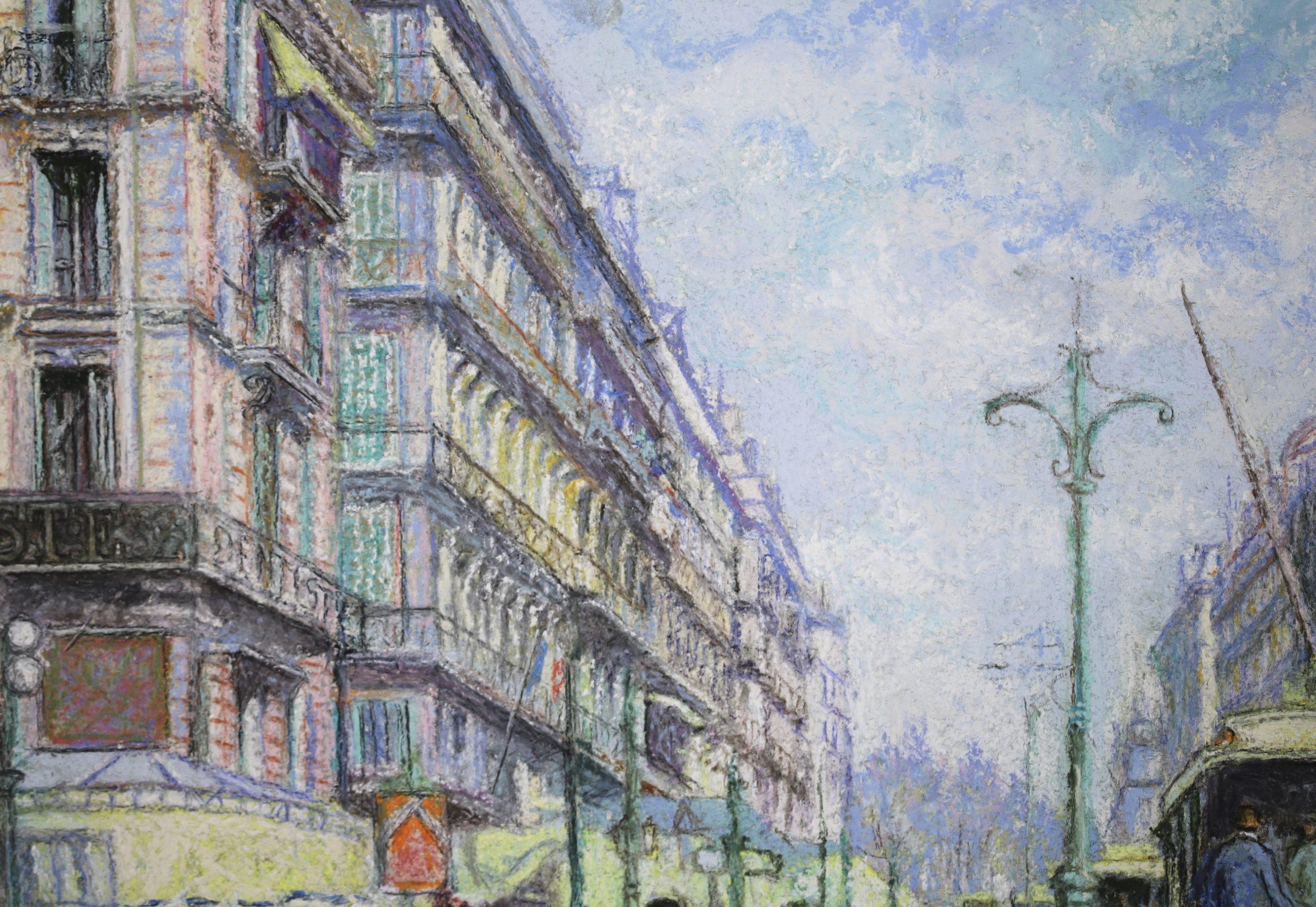 Marseille - Post Impressionist Landscape Pastel by Hugues Claude Pissarro For Sale 10