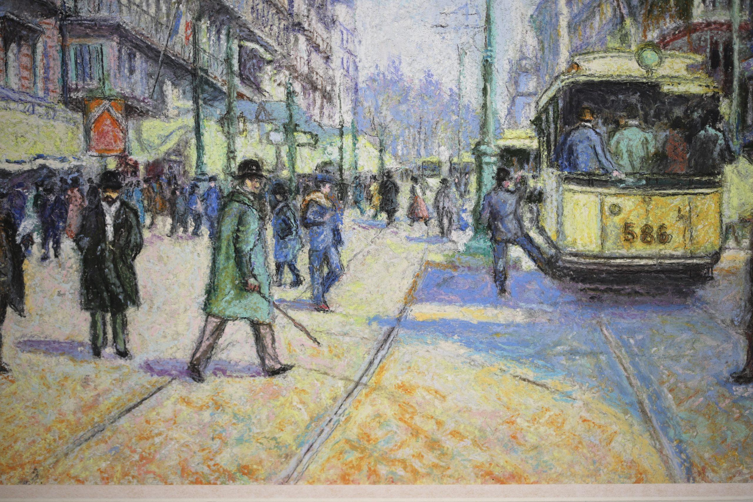 Marseille - Post Impressionist Landscape Pastel by Hugues Claude Pissarro For Sale 4