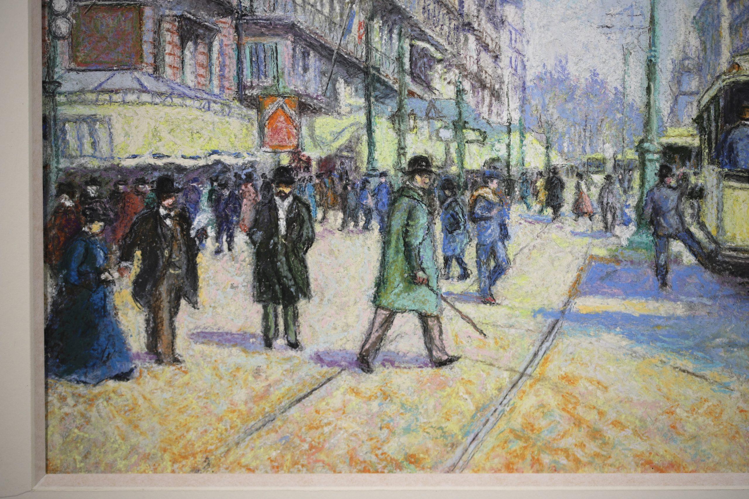 Marseille - Post Impressionist Landscape Pastel by Hugues Claude Pissarro For Sale 5