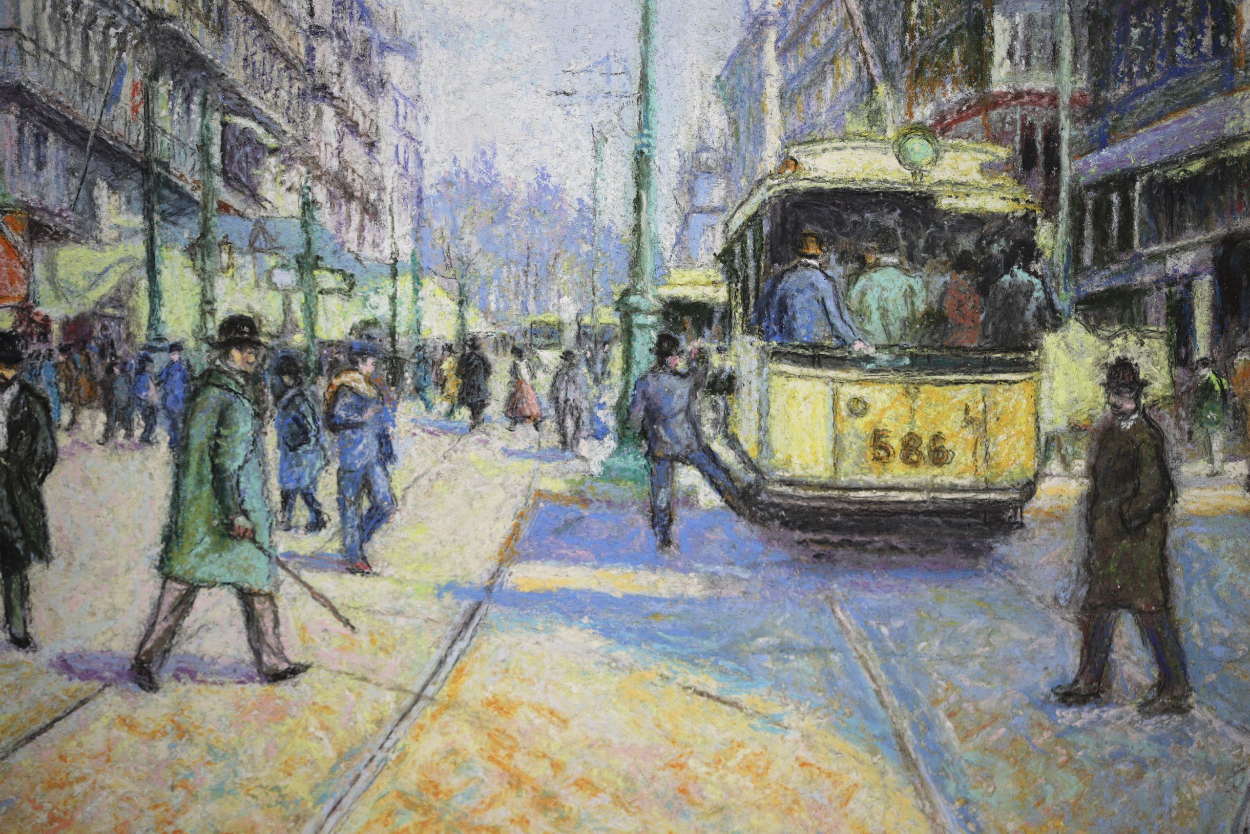 Marseille - Post Impressionist Landscape Pastel by Hugues Claude Pissarro For Sale 7
