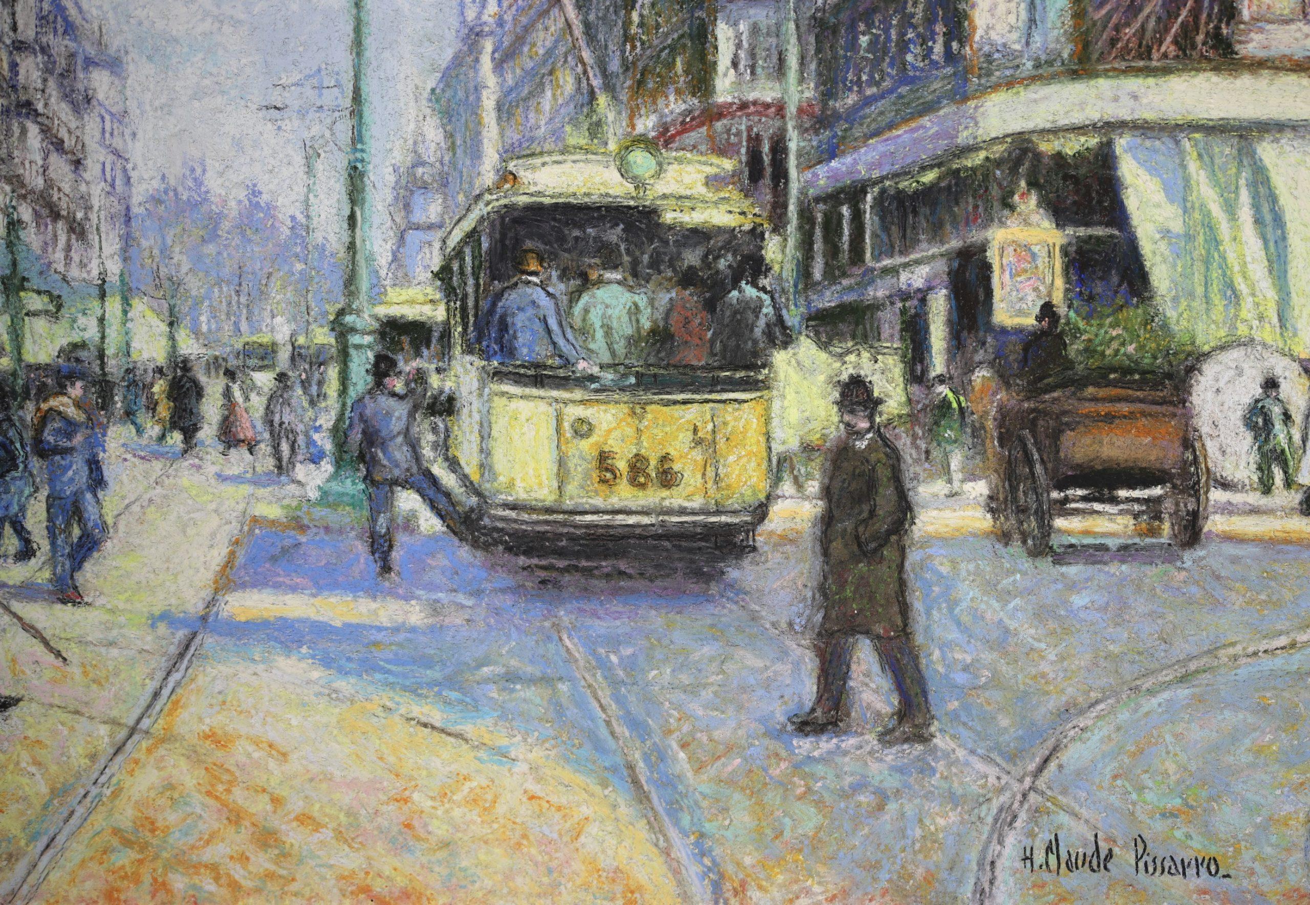 Marseille - Post Impressionist Landscape Pastel by Hugues Claude Pissarro For Sale 8