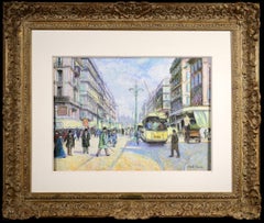 Marseille - Post Impressionist Landscape Pastel by Hugues Claude Pissarro