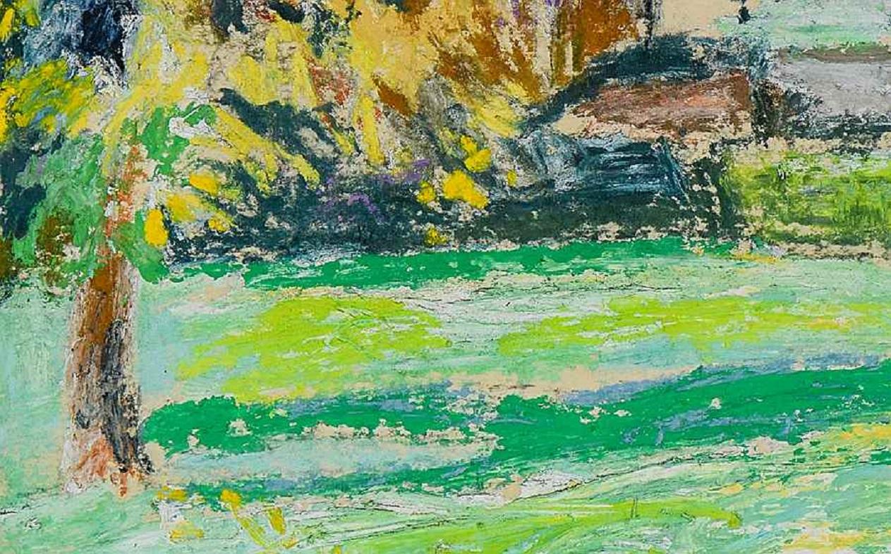 Paysage by Hugues Pissarro dit Pomié, 1992 - Oil on Canvas Painting For Sale 1