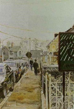 Ulster Bank by Hugues Pissarro dit Pomié, 1992 - Oil on Canvas Painting