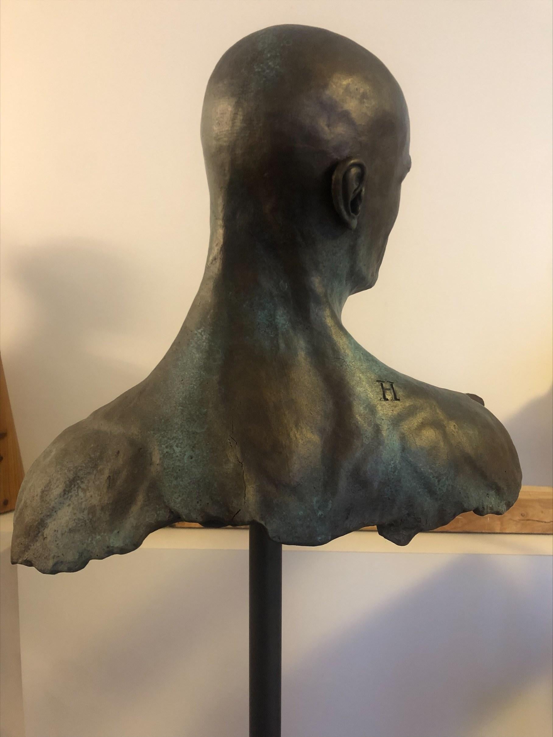 Hugues Scheid 'French/Australian', Bronze Bust, Frontier For Sale 5