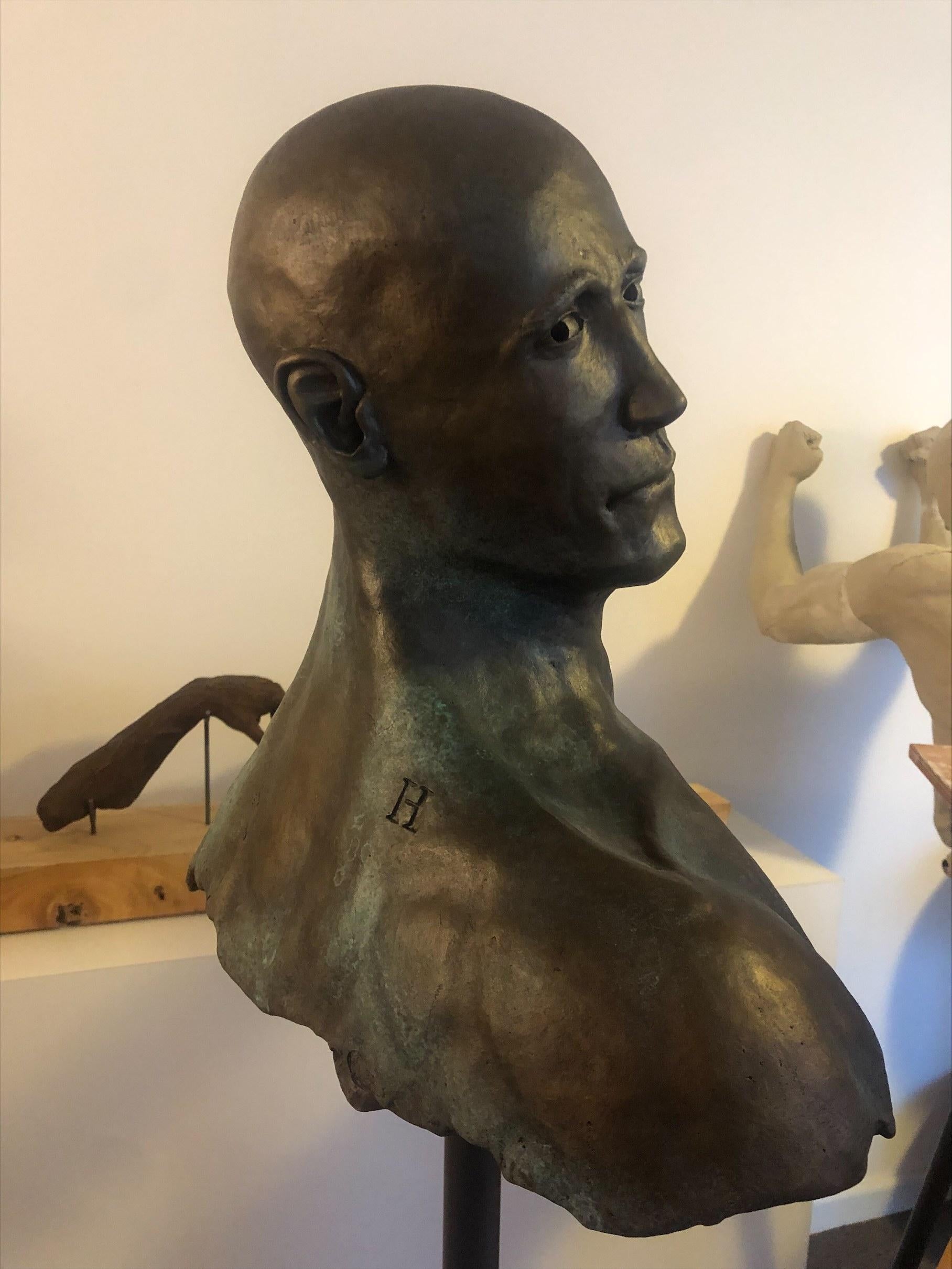 Hugues Scheid 'French/Australian', Bronze Bust, Frontier For Sale 2