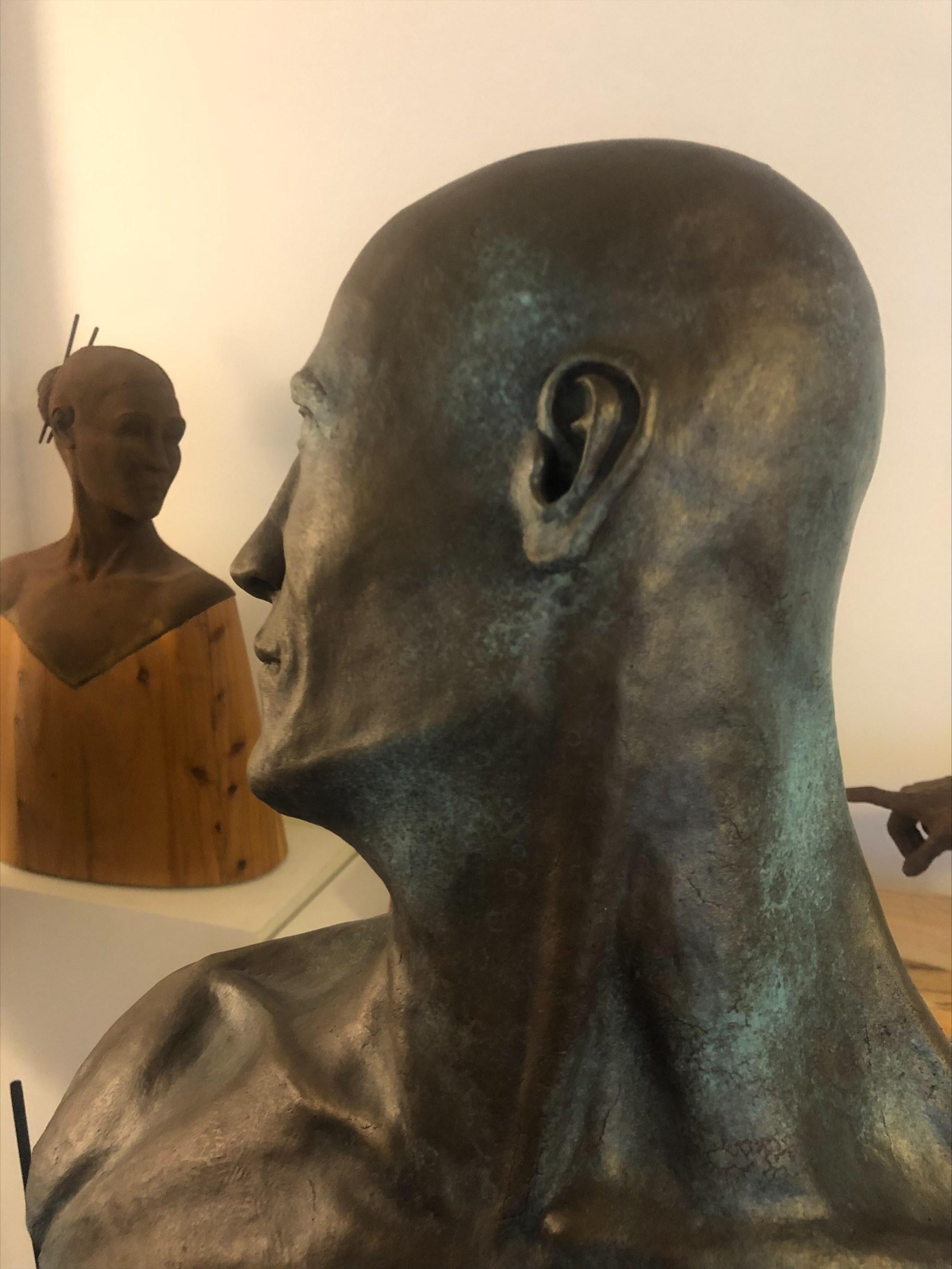 Hugues Scheid 'French/Australian', Bronze Bust, Frontier For Sale 3