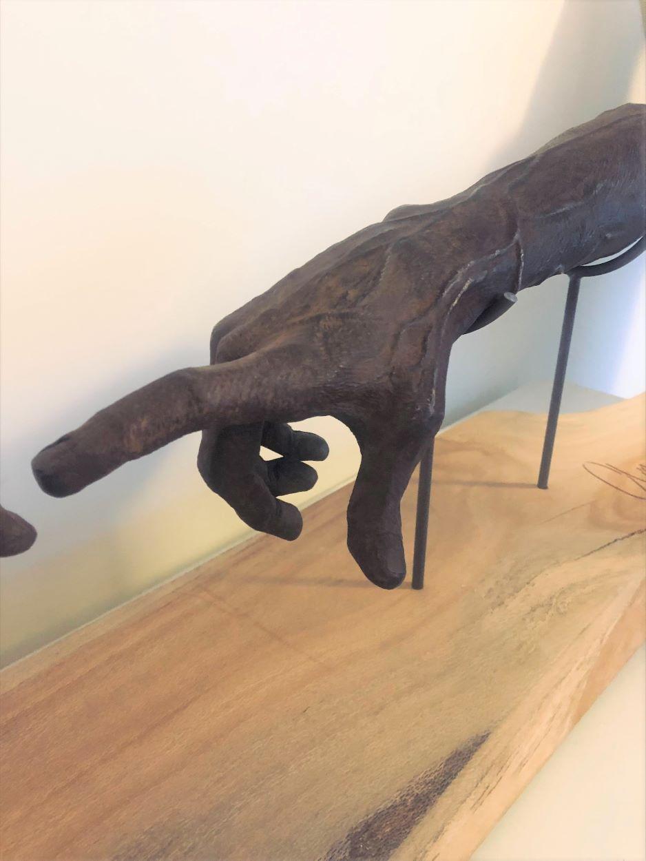 Hugues Scheid 'French/Australian', Bronze Hands, Ancora Imparo For Sale 2