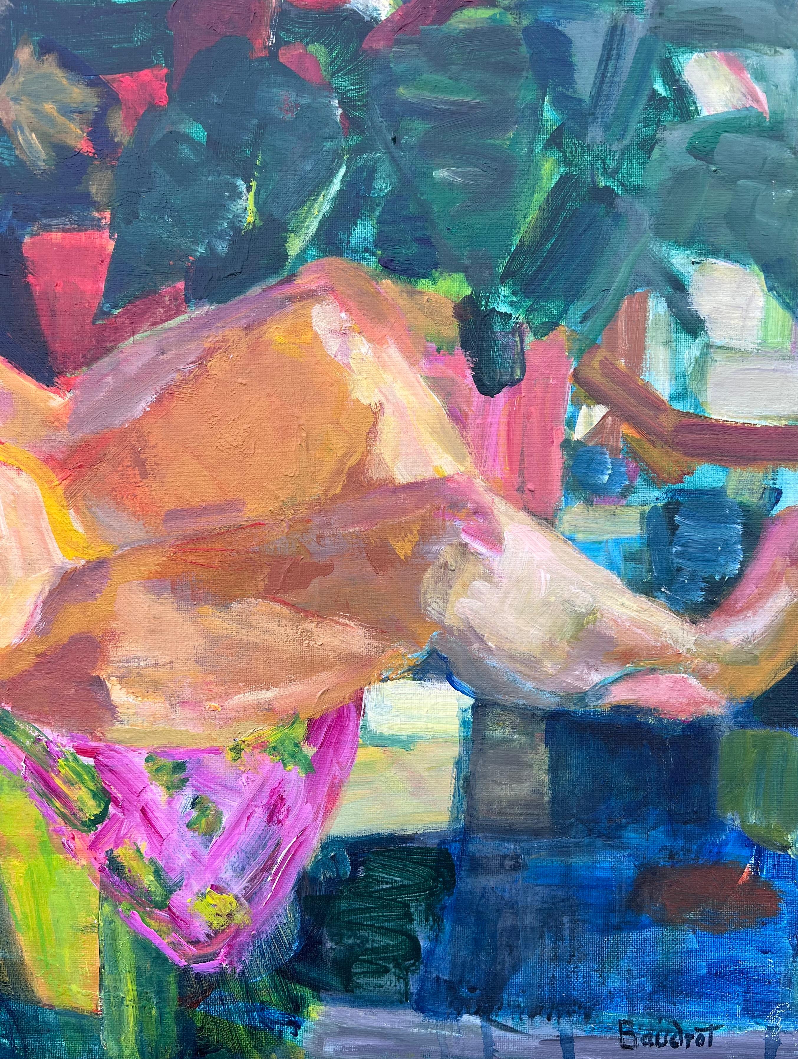 Femme à l'intérieur

Peinture à l'huile originale d'Huguette Baudrot (française, 1929-2023) *voir notes supplémentaires ci-dessous

Peinture à l'huile post-impressionniste d'Huguette Baudrot, femme peintre française bien connue et admirée. L'œuvre a