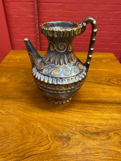 Huguette Bessone, Signiert, Keramik Vallauris, um 1970