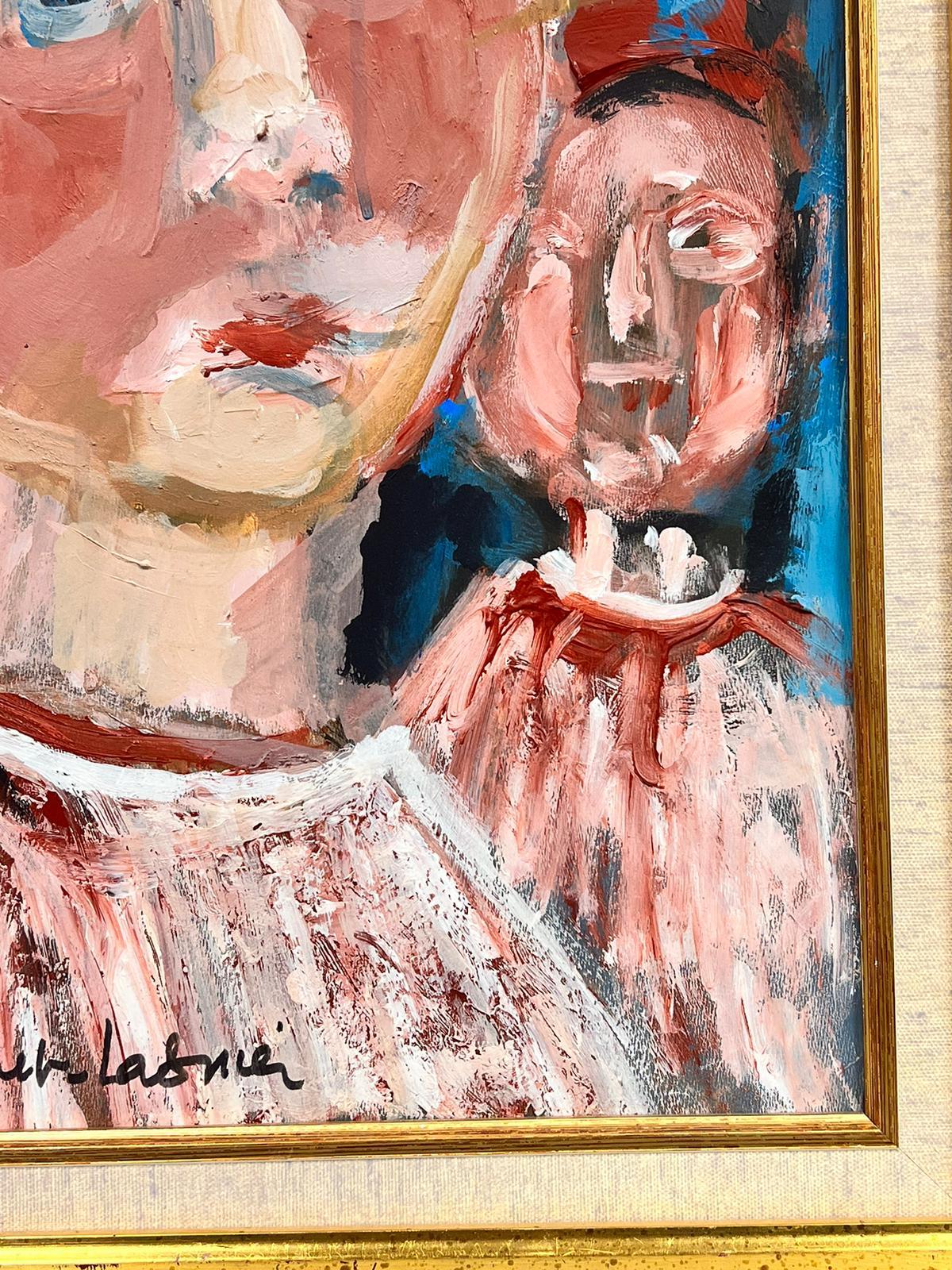 Pittura modernista francese Gruppo figurativo - Painting Moderno di Huguette Ginet-Lasnier 