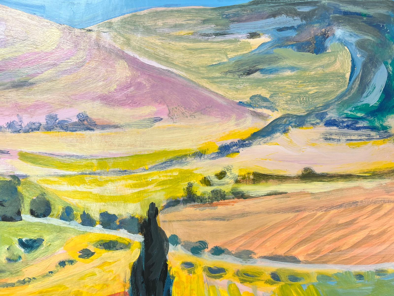 Huile signée « Golden Fields in Provence », style post-impressionniste français  en vente 2