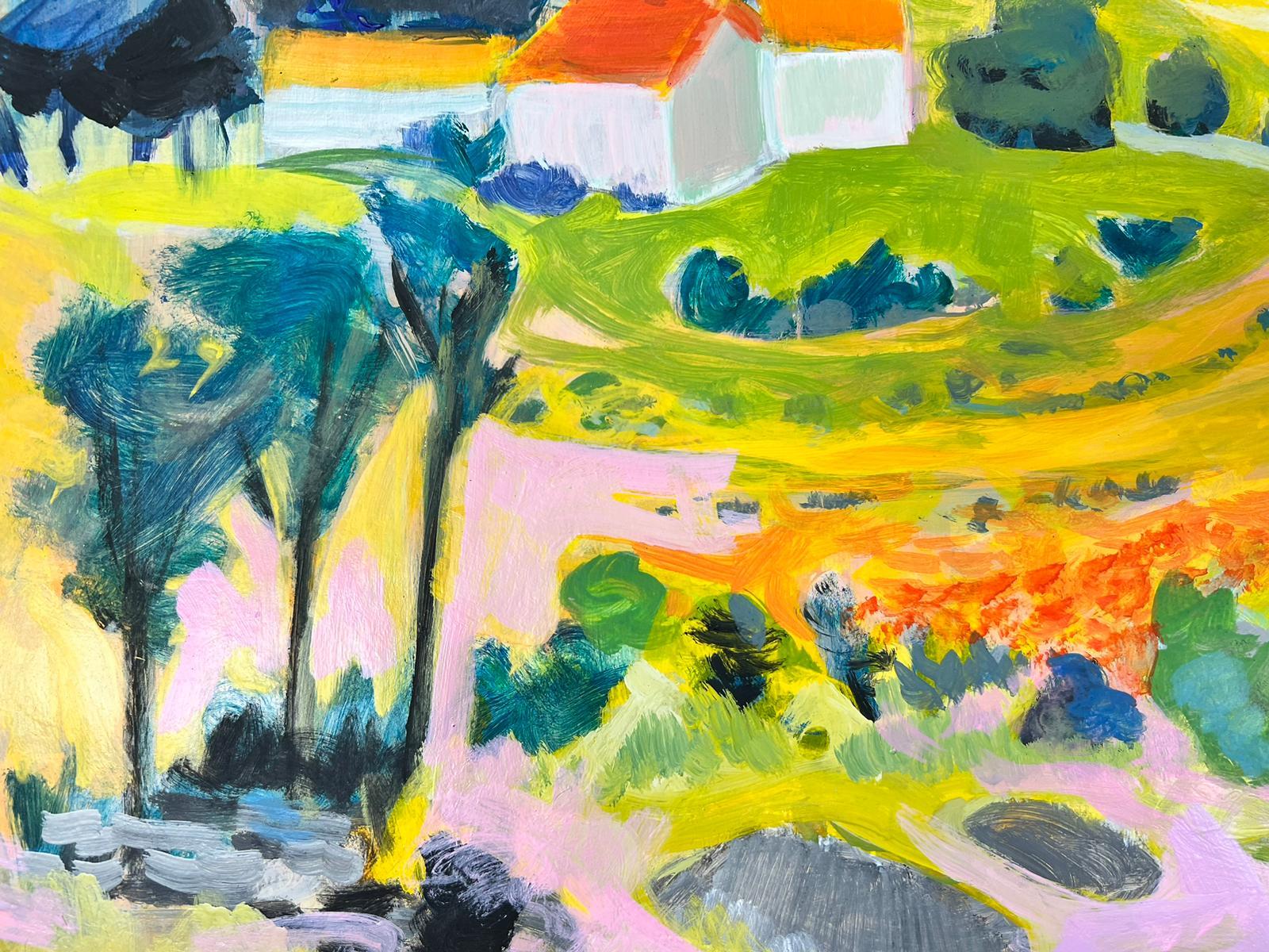 Huile signée « Golden Fields in Provence », style post-impressionniste français  en vente 5