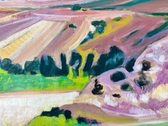 Lavender Fields Provence Original French Modernist Contemporary Painting