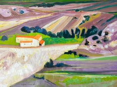 Lavender Fields Provence Original French Modernist Contemporary Painting