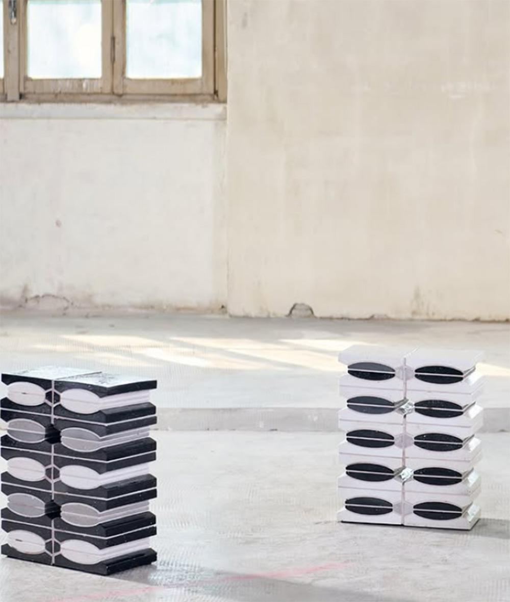 North Korean HUI series - Set of 3 Stool For Sale