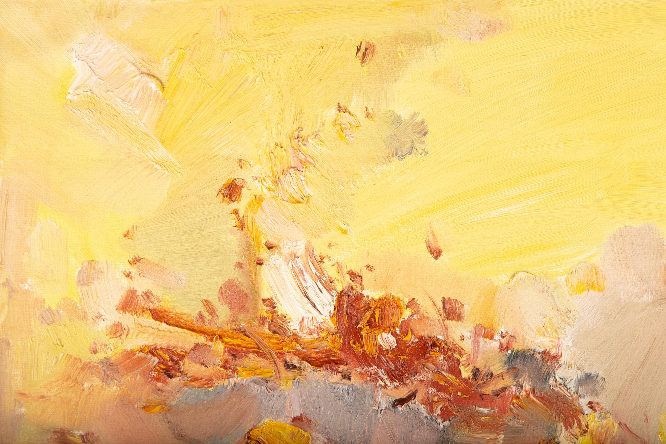Hui Sheng Olio originale astratto su tela 