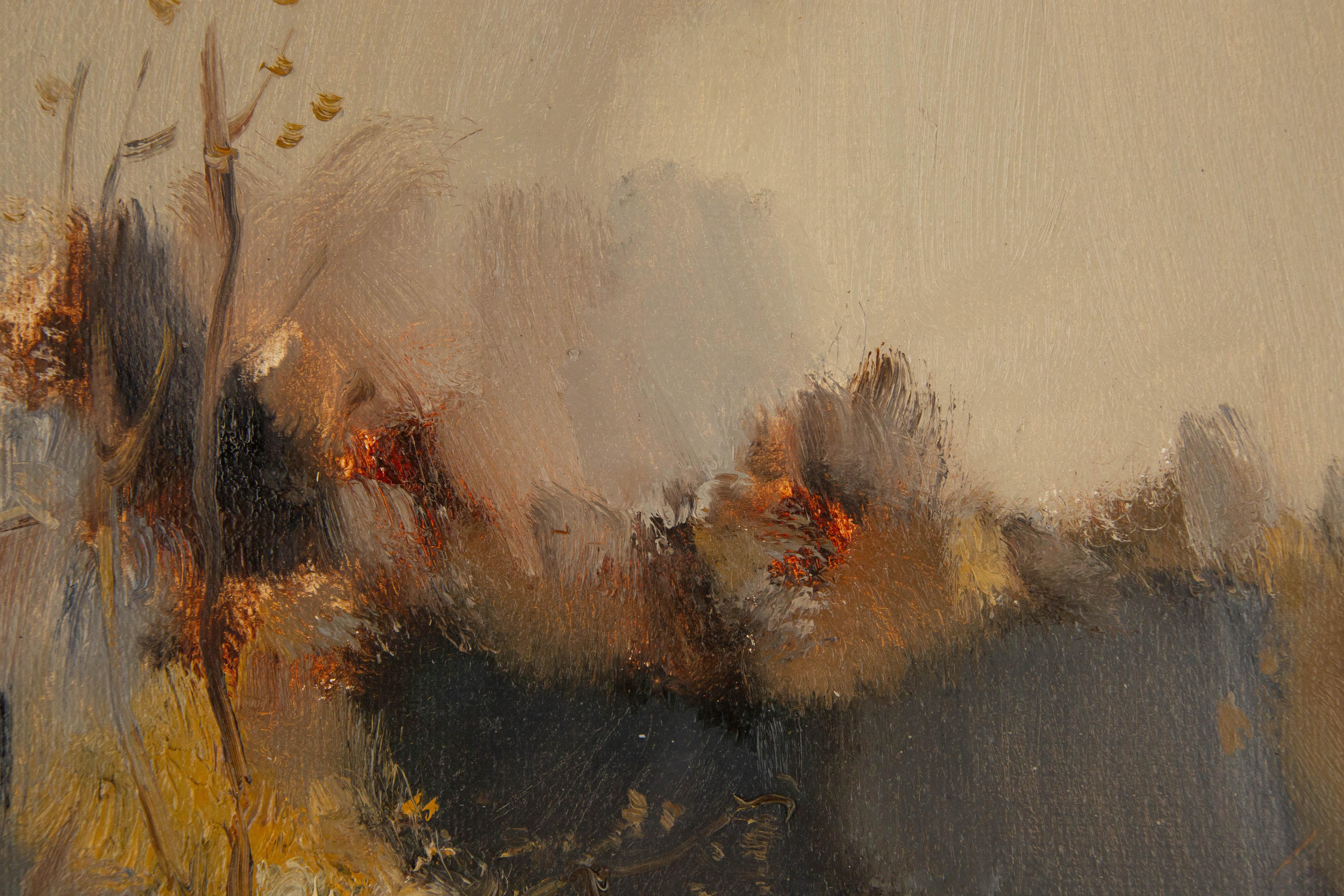 Hui Sheng Impressionistisches Original-Ölgemälde „Outside I“, Hui Sheng im Angebot 5