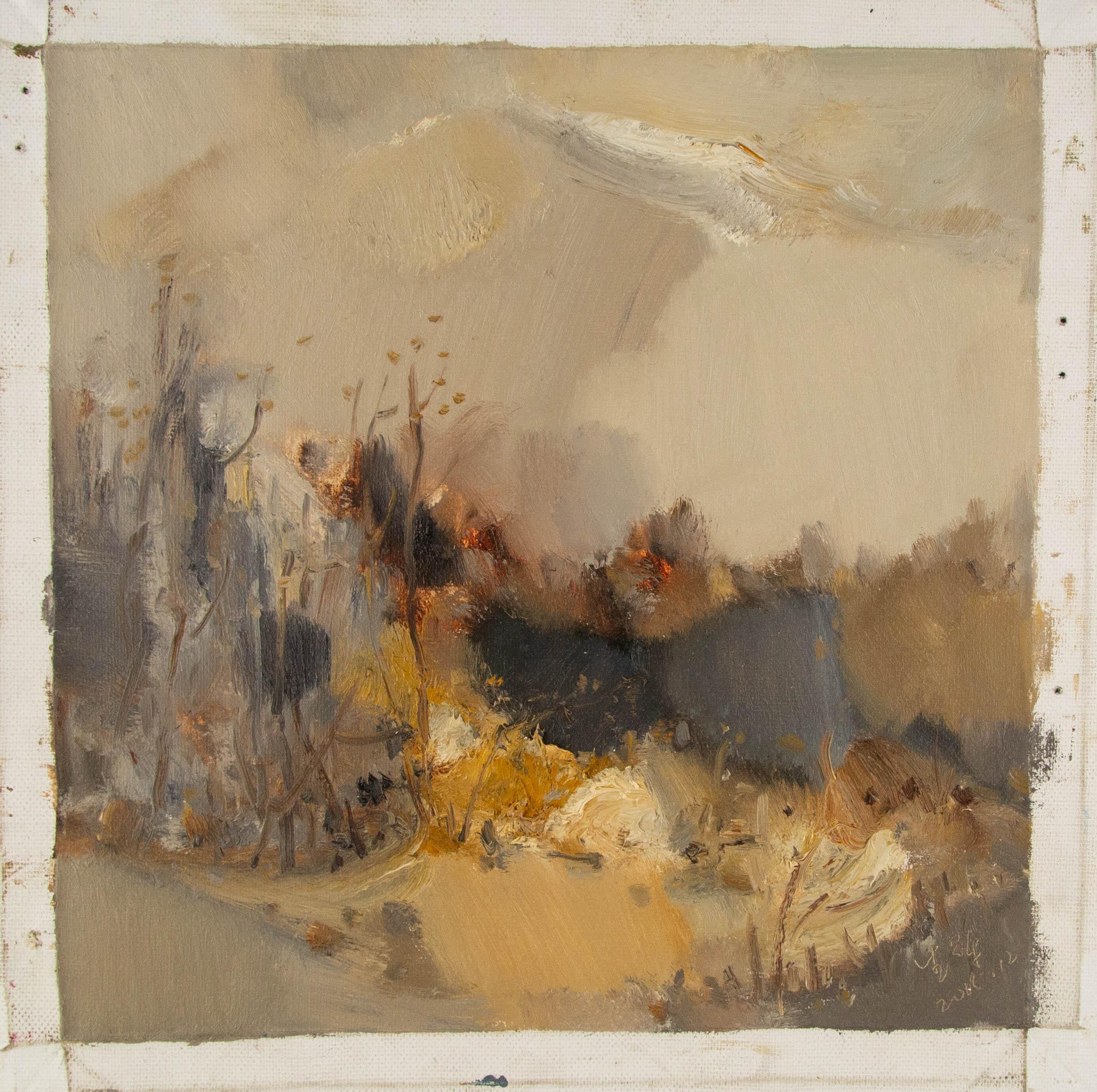 Hui Sheng Impressionistisches Original-Ölgemälde „Outside I“, Hui Sheng im Angebot 7