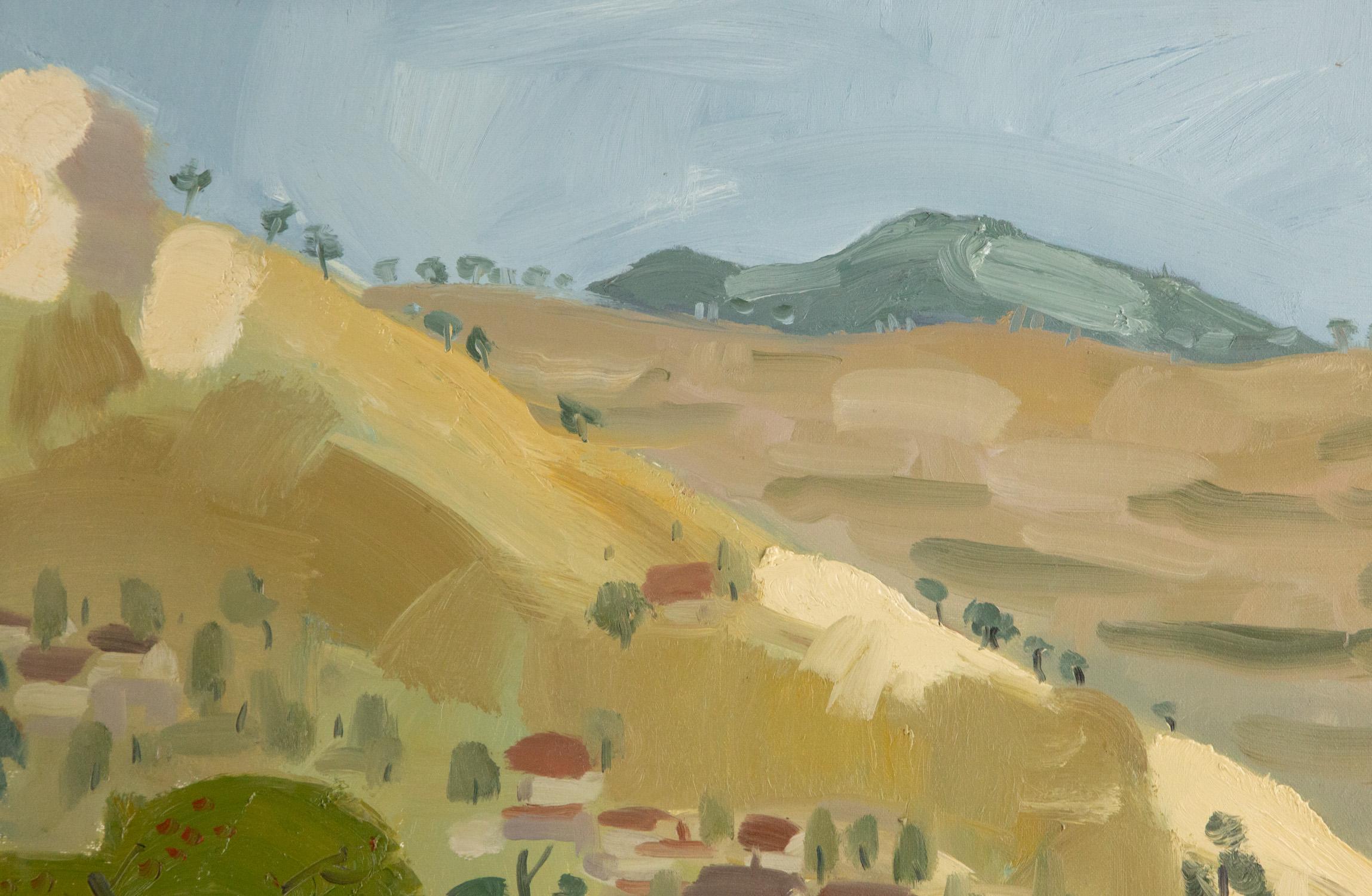 Hui Sheng-Landschaft, Original, Öl auf Leinwand, „Hometown In Spring“ im Angebot 3