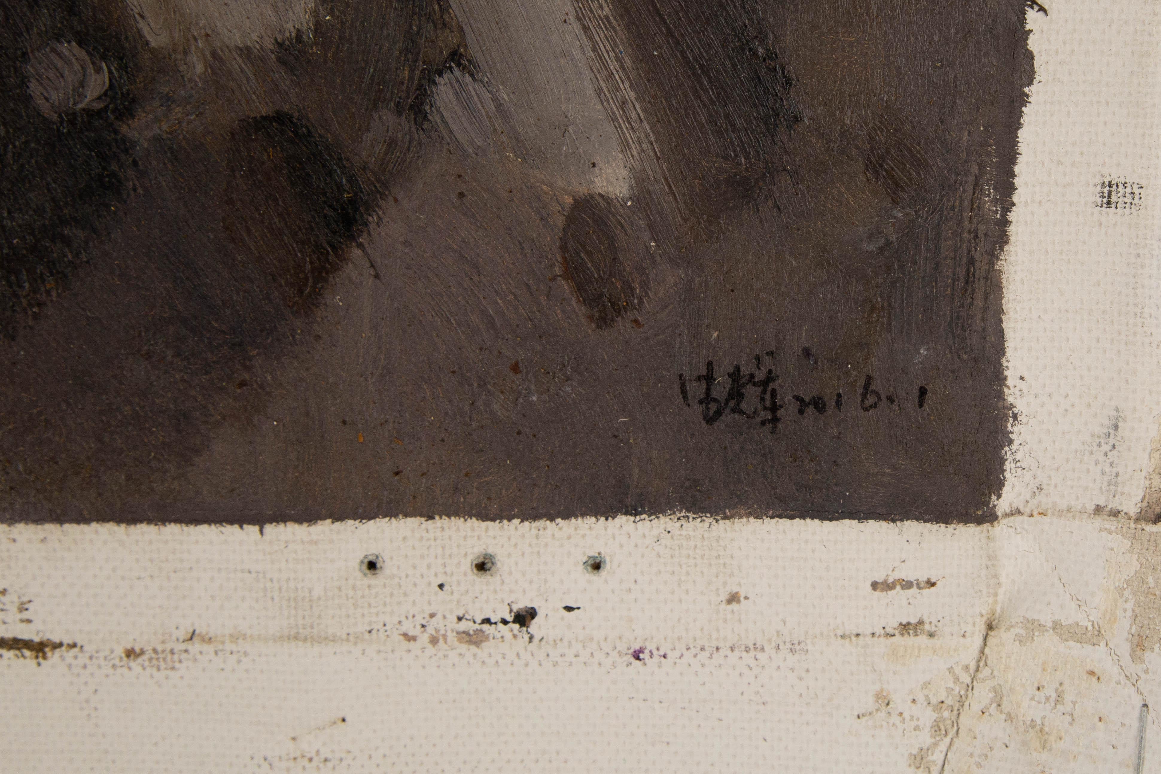 Hui Sheng Landscape Original Oil On Canvas 