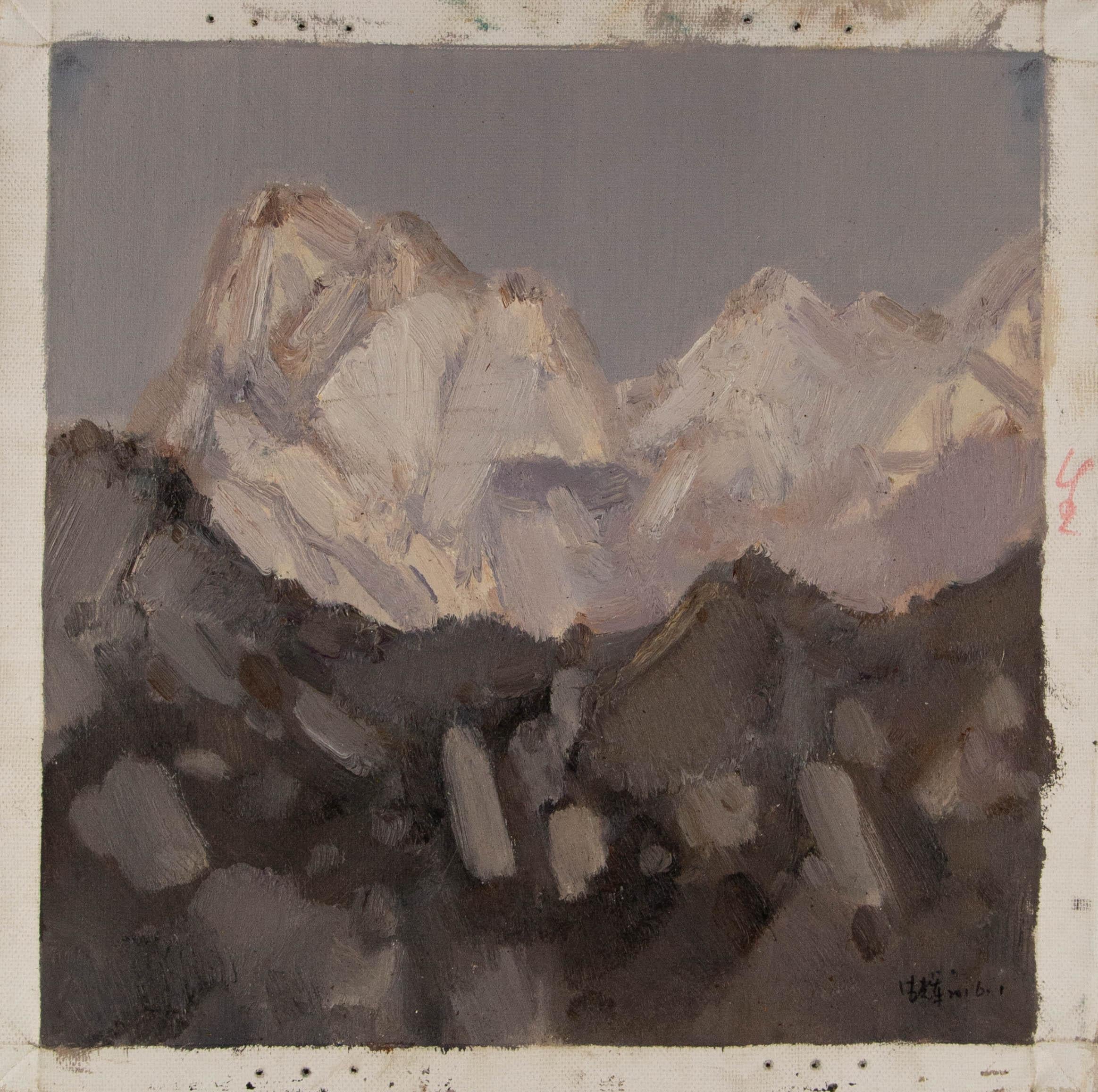 Hui Sheng Landscape Original Oil On Canvas 