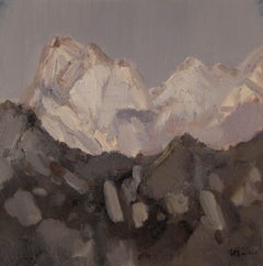 Hui Sheng Landscape Original Oil On Canvas "Kunlun Mountains I"