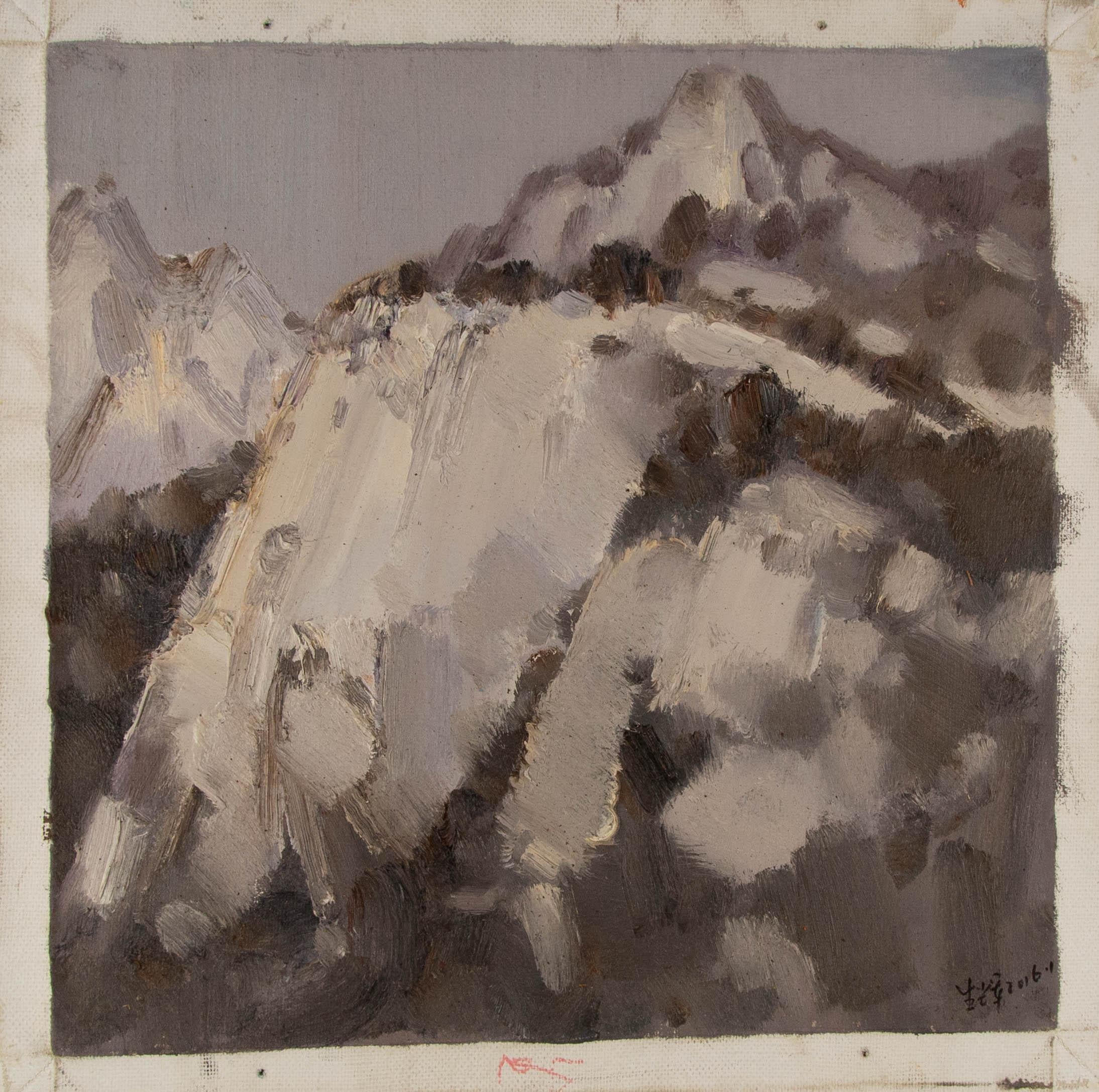 Hui Sheng Landscape Original Oil On Canvas 