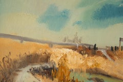 Hui Sheng Landscape Original Oil On Canvas "Little Pond"