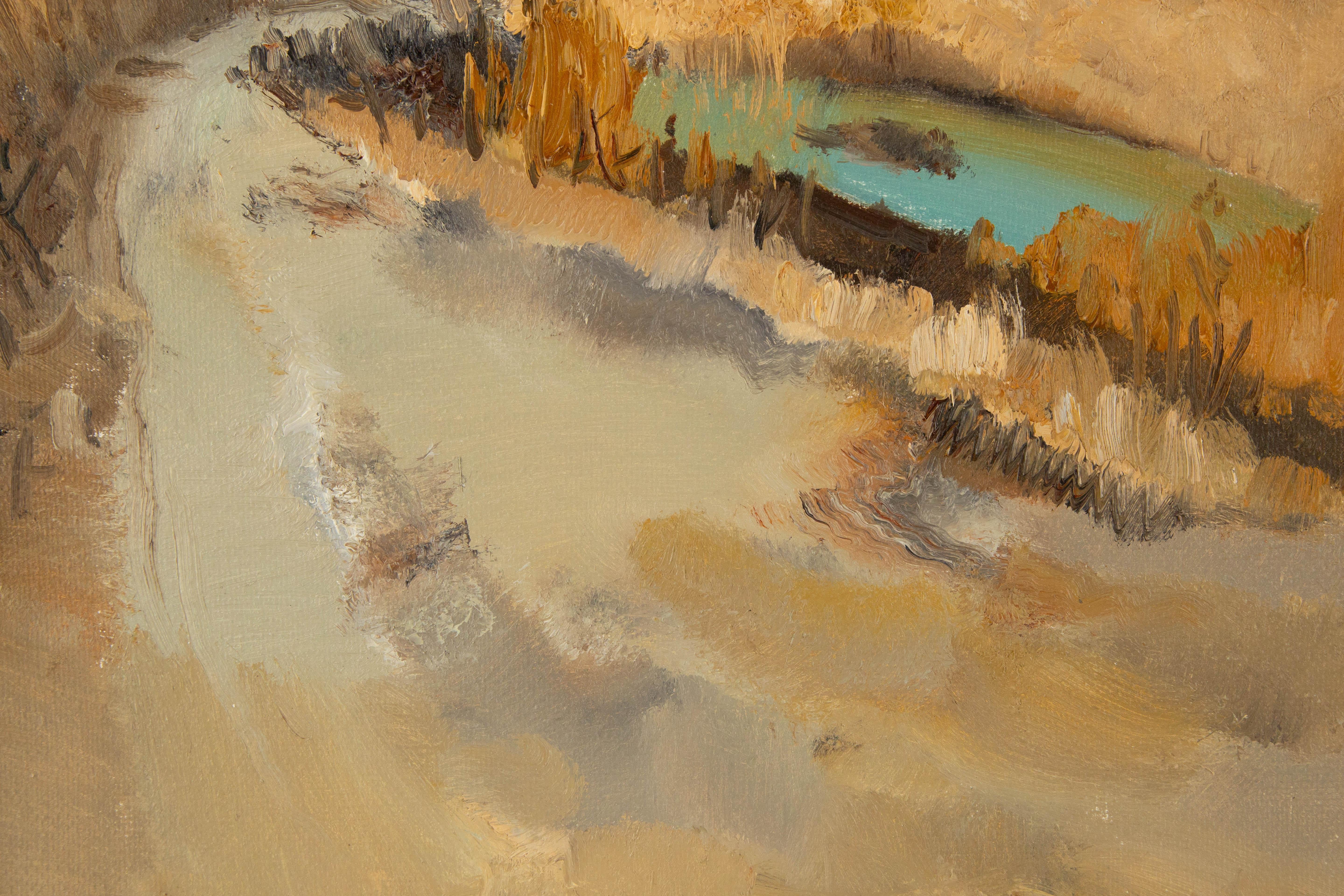 Hui Sheng Landschaft, Original, Ölgemälde auf Leinwand, „Little Pond“ im Angebot 2