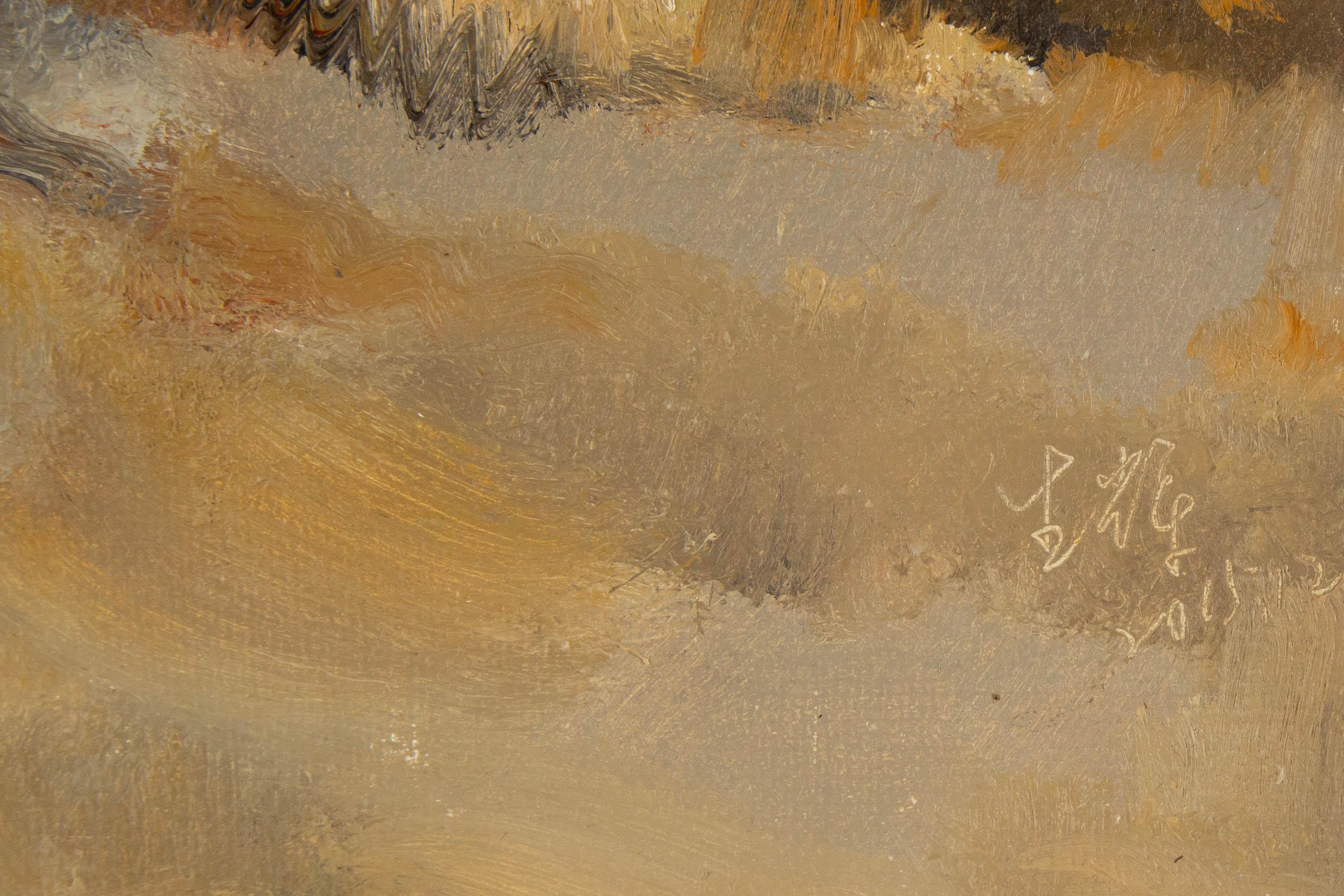 Hui Sheng Landschaft, Original, Ölgemälde auf Leinwand, „Little Pond“ im Angebot 6