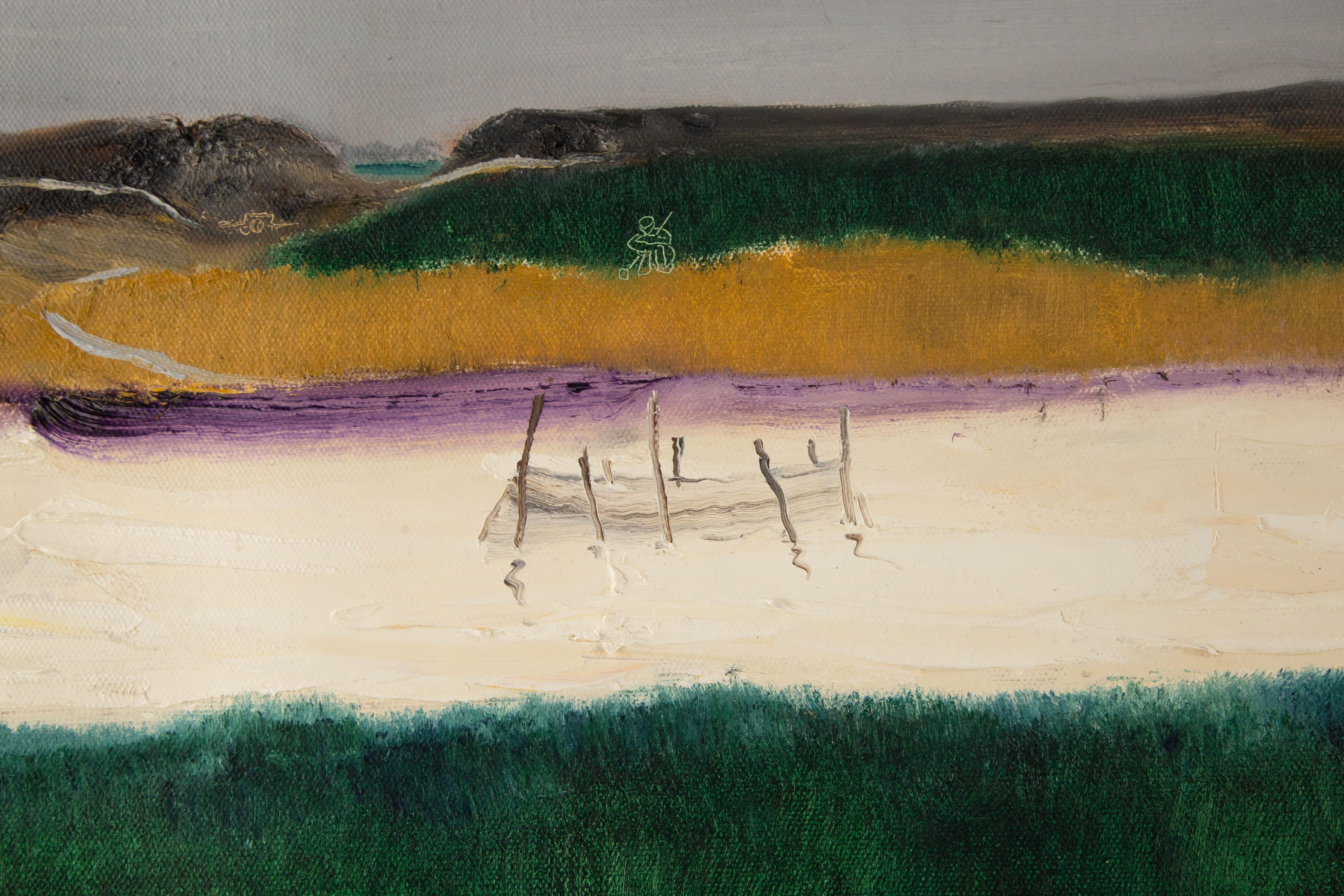 Paesaggio di Hui Sheng Olio originale su tela 