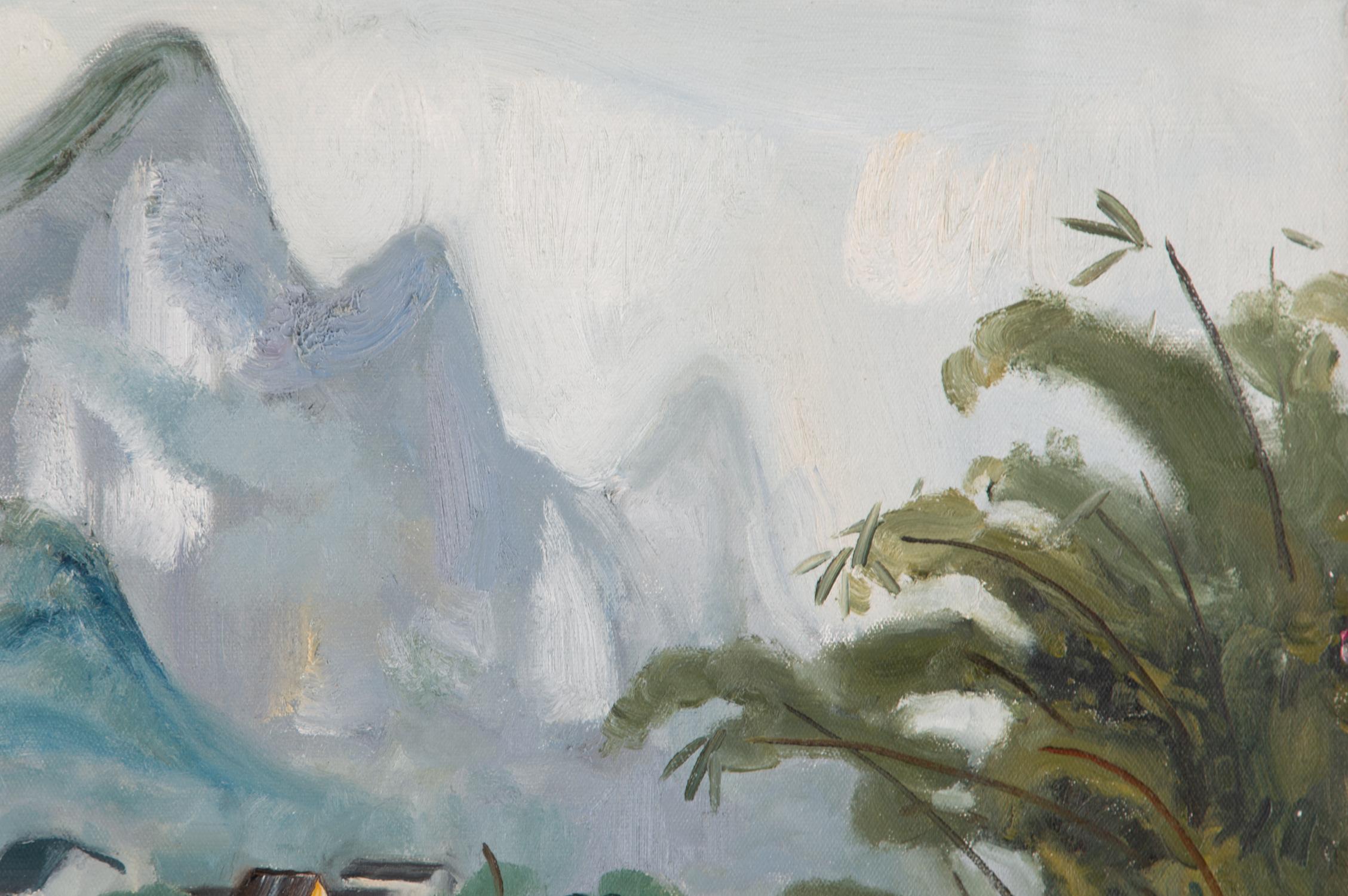 Hui Sheng Paisaje Pintura al óleo original 