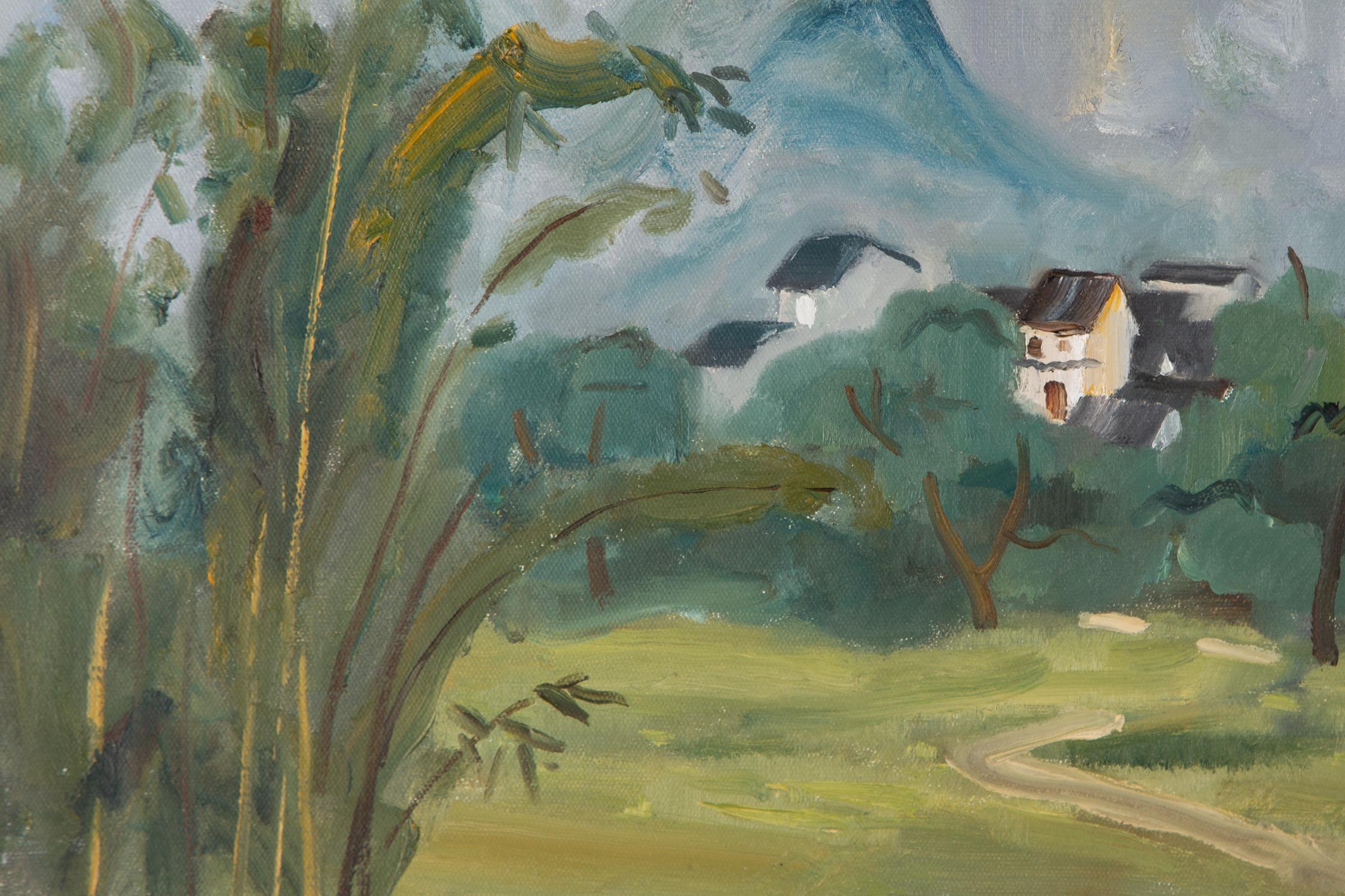 Hui Sheng Paisaje Pintura al óleo original 