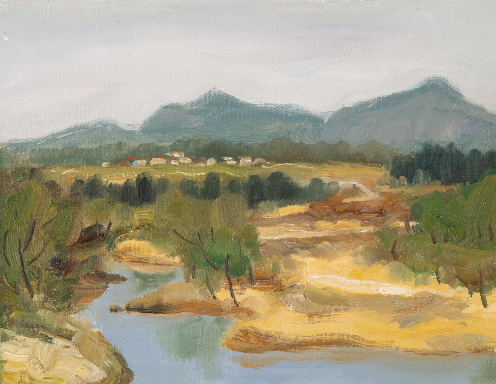 Hui Sheng Landscape Original Oil Painting 