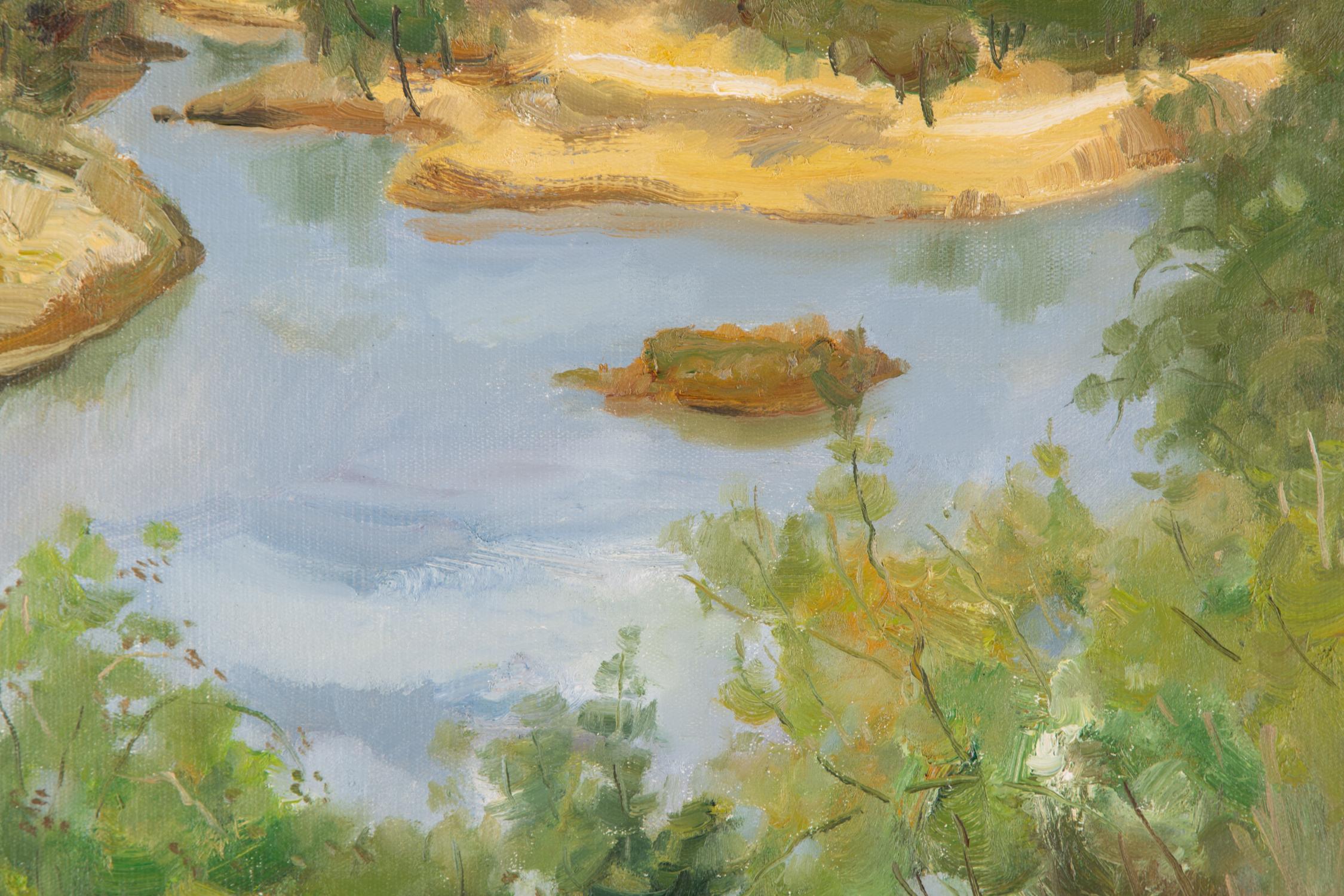 Hui Sheng Landscape Original Oil Painting 