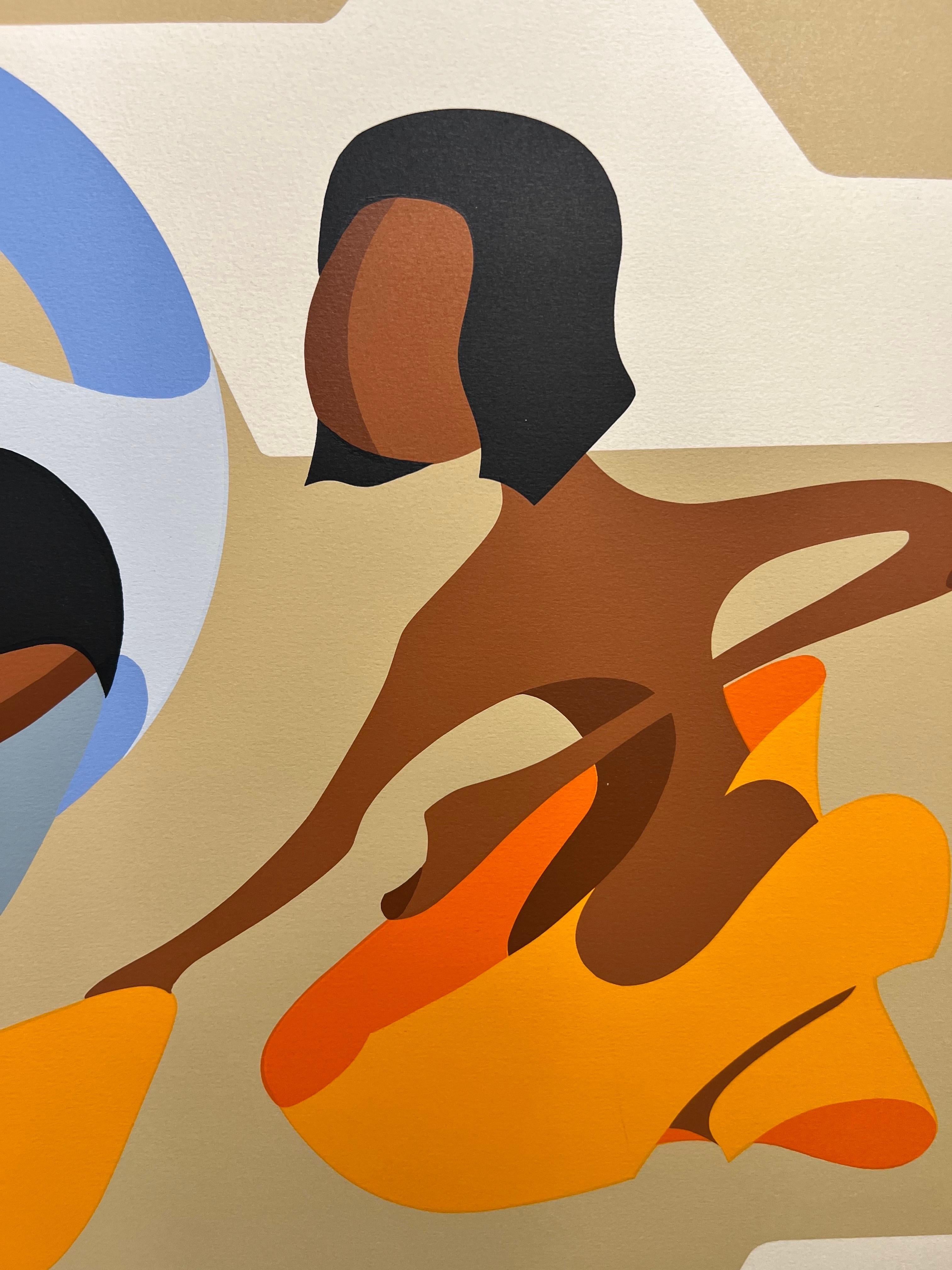 Lovers - Symbolist Print by Huibert Sabelis