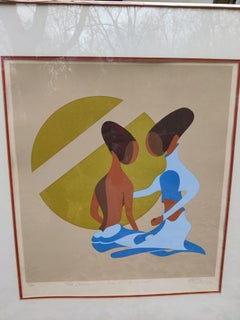 Huibert Sabelis 1979 "Young Lovers" Abstract Art signed and numbered 35/100
