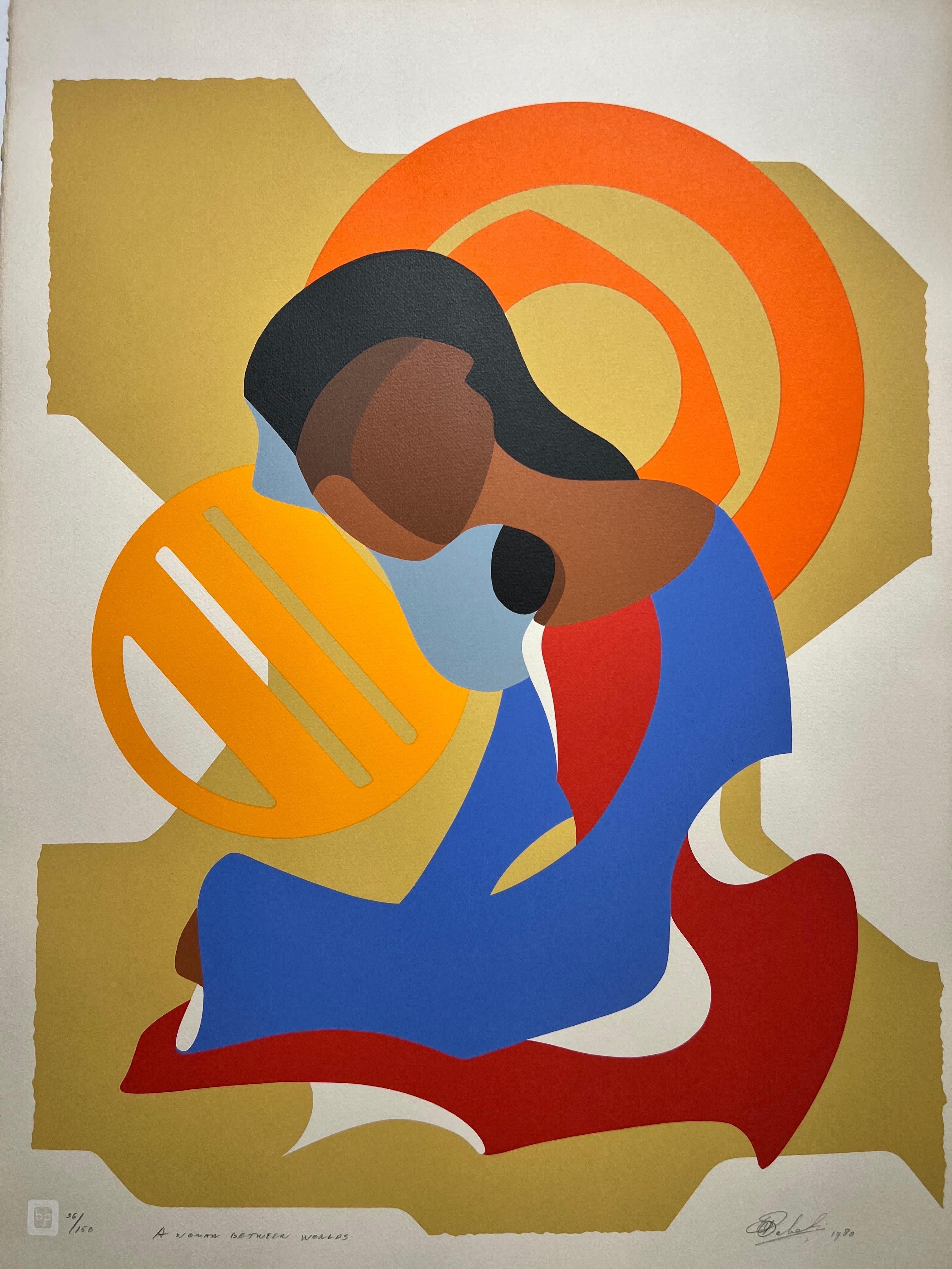 Contemporary, A Woman Between Worlds. - Print by Huibert Sabelis