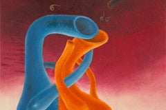 Huicheng Lu Still Life Original Oil On Canvas "Lily Love"