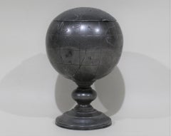 Huikee Swatow Chinese Pewter Globe Tobacco Jar