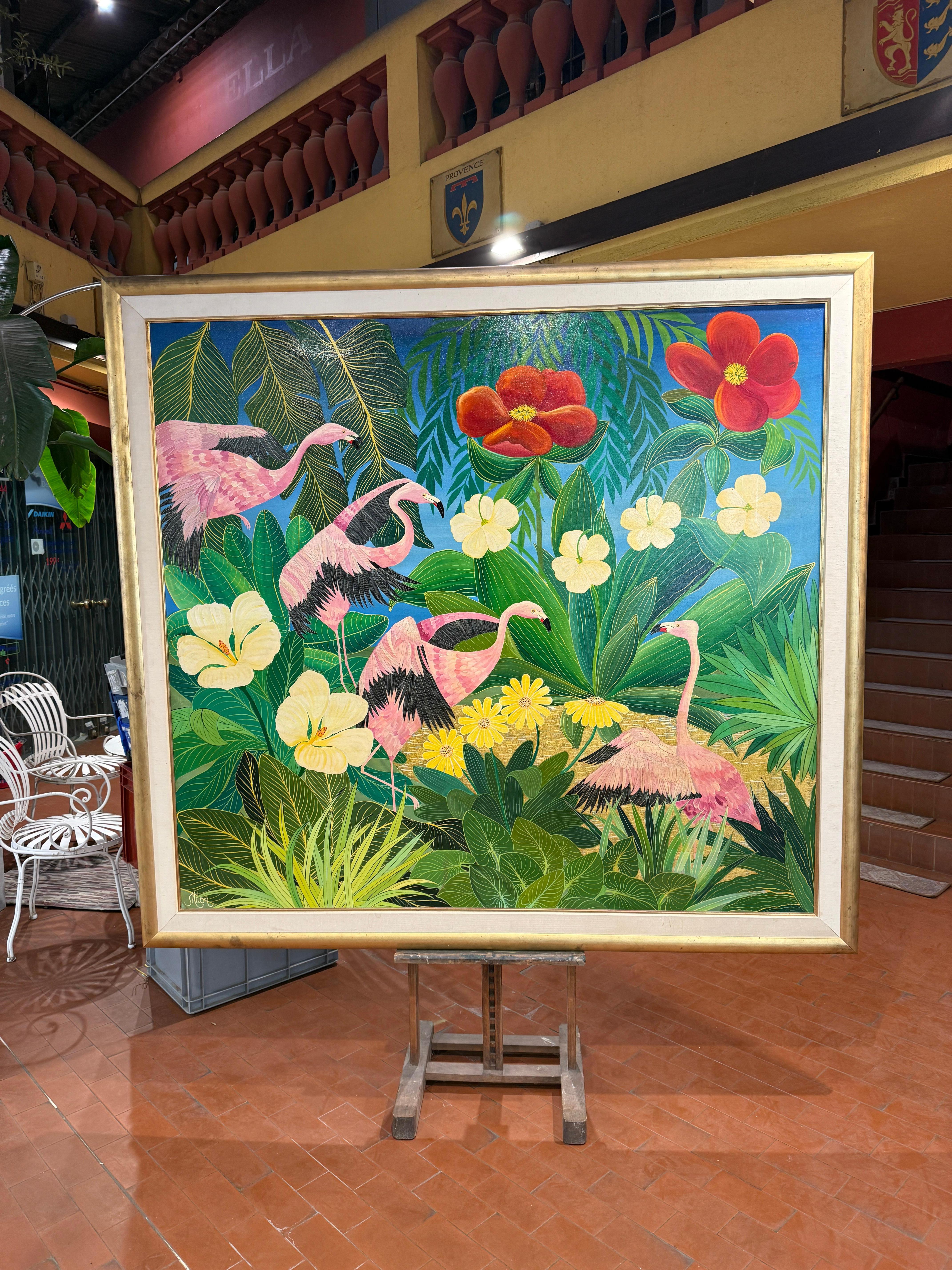 Oil on canvas Flammengos by Milan TODD im Angebot 2