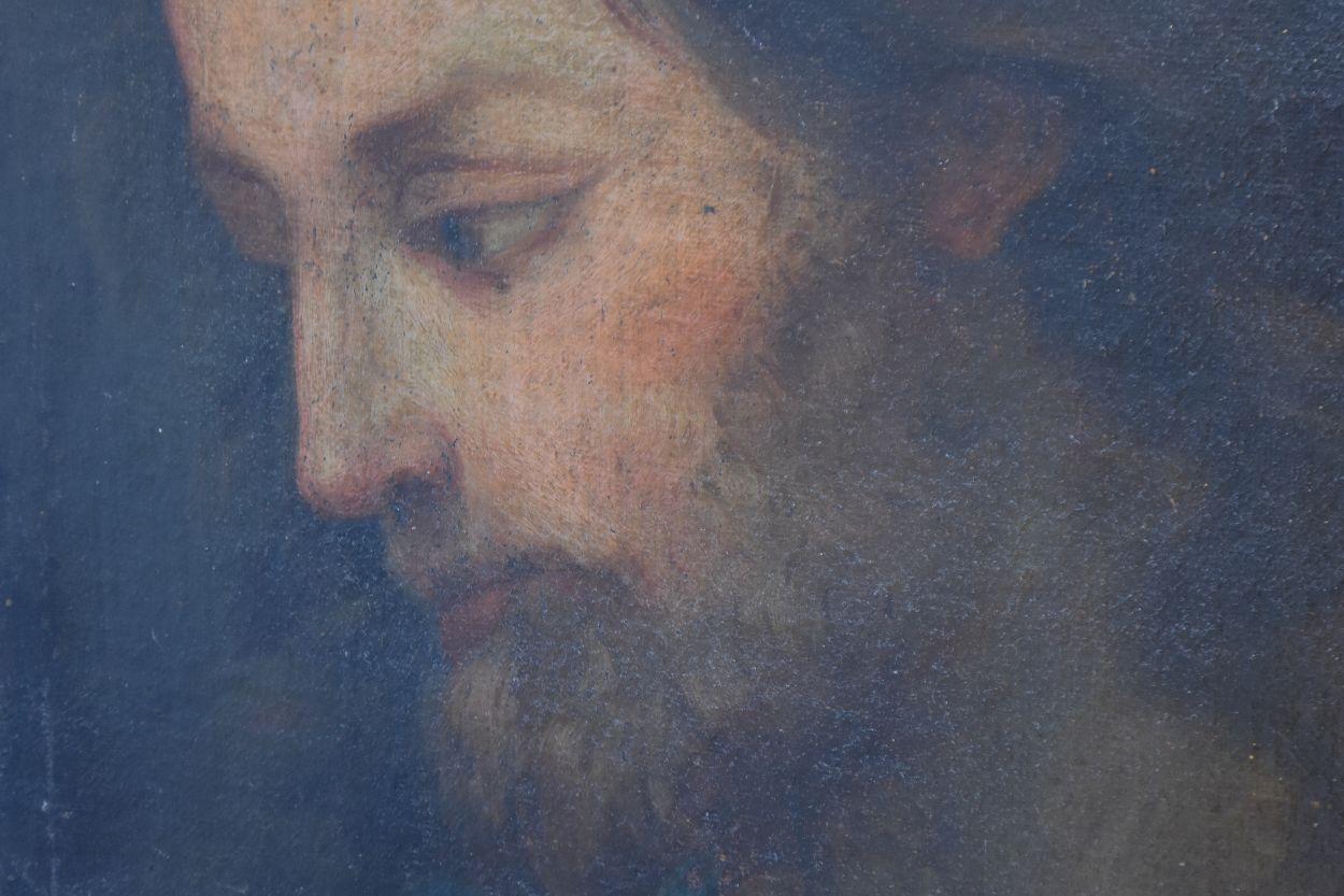 Huile sur toile représentation de Jésus Christ époque XVIIIème (Gemalt) im Angebot