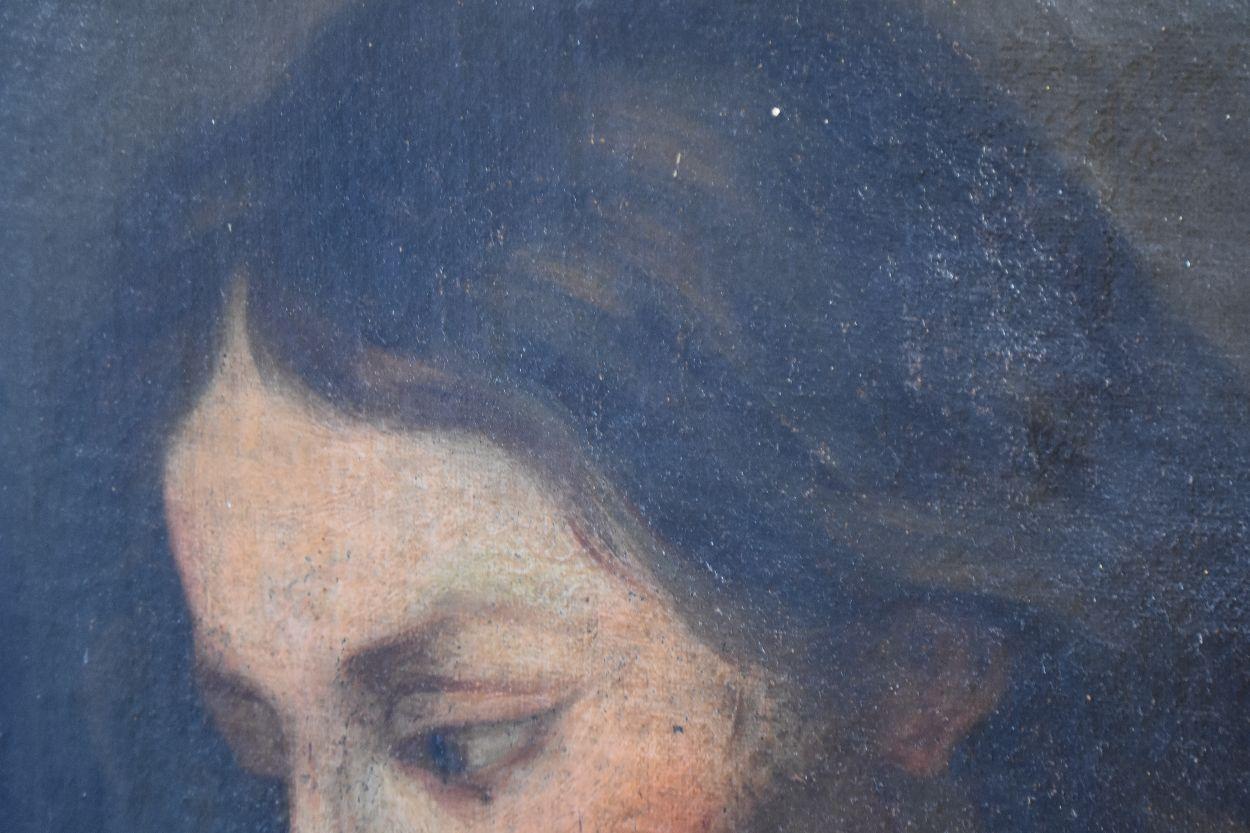Painted Huile sur toile représentation de Jésus Christ époque XVIIIème For Sale