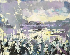 Huimin Wang Óleo Original Abstracto Sobre Lienzo "Después de la lluvia"
